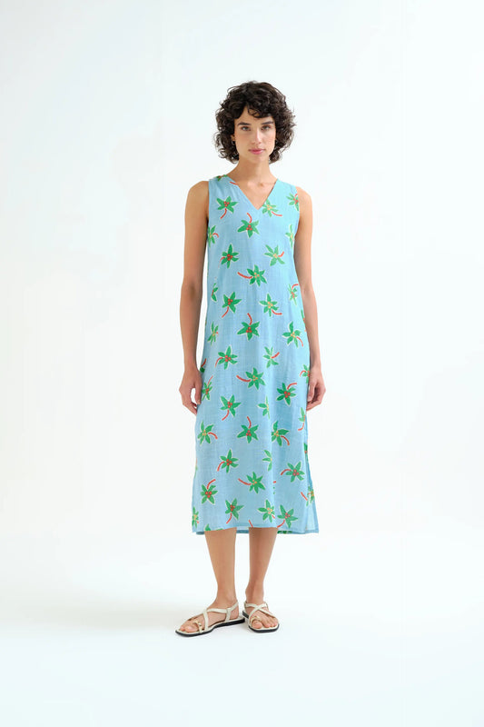 Vestido midi con estampado Cocotero Small