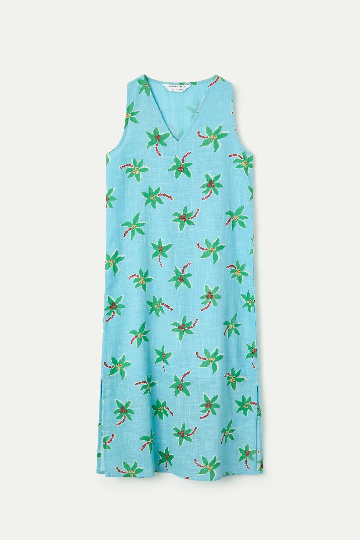 Abito midi con stampa cocco piccolo