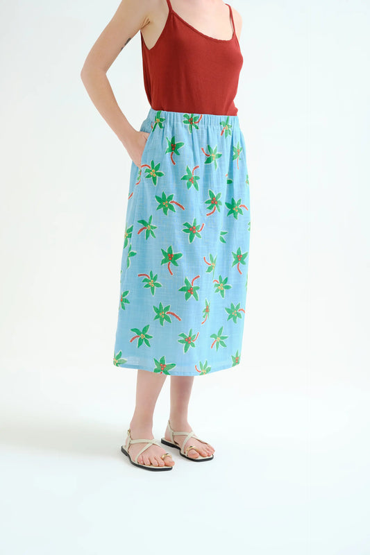 Falda midi con estampado Cocotero Small