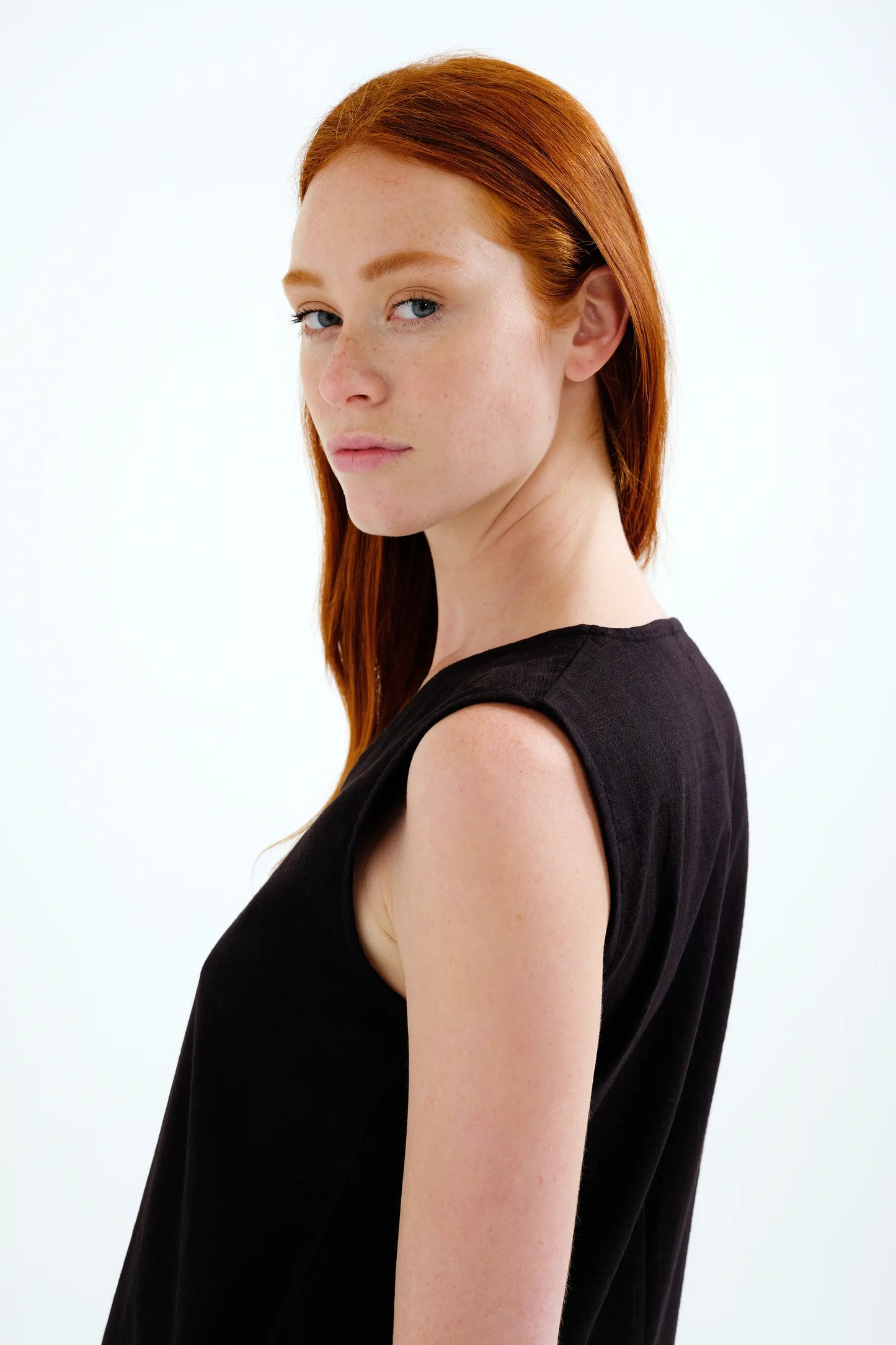 Abito corto, 100% cotone, nero