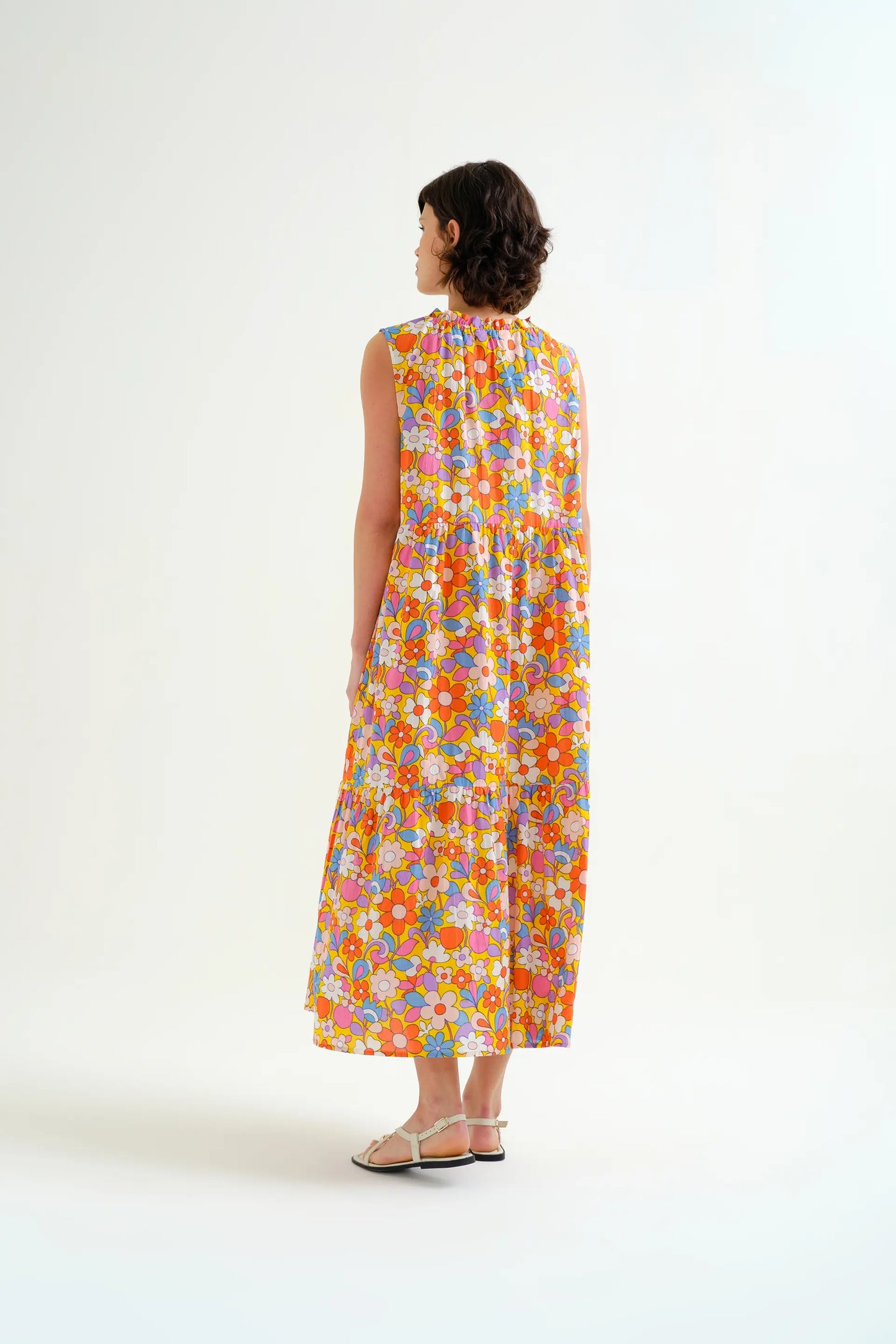 Bloom Print Long Beach Dress