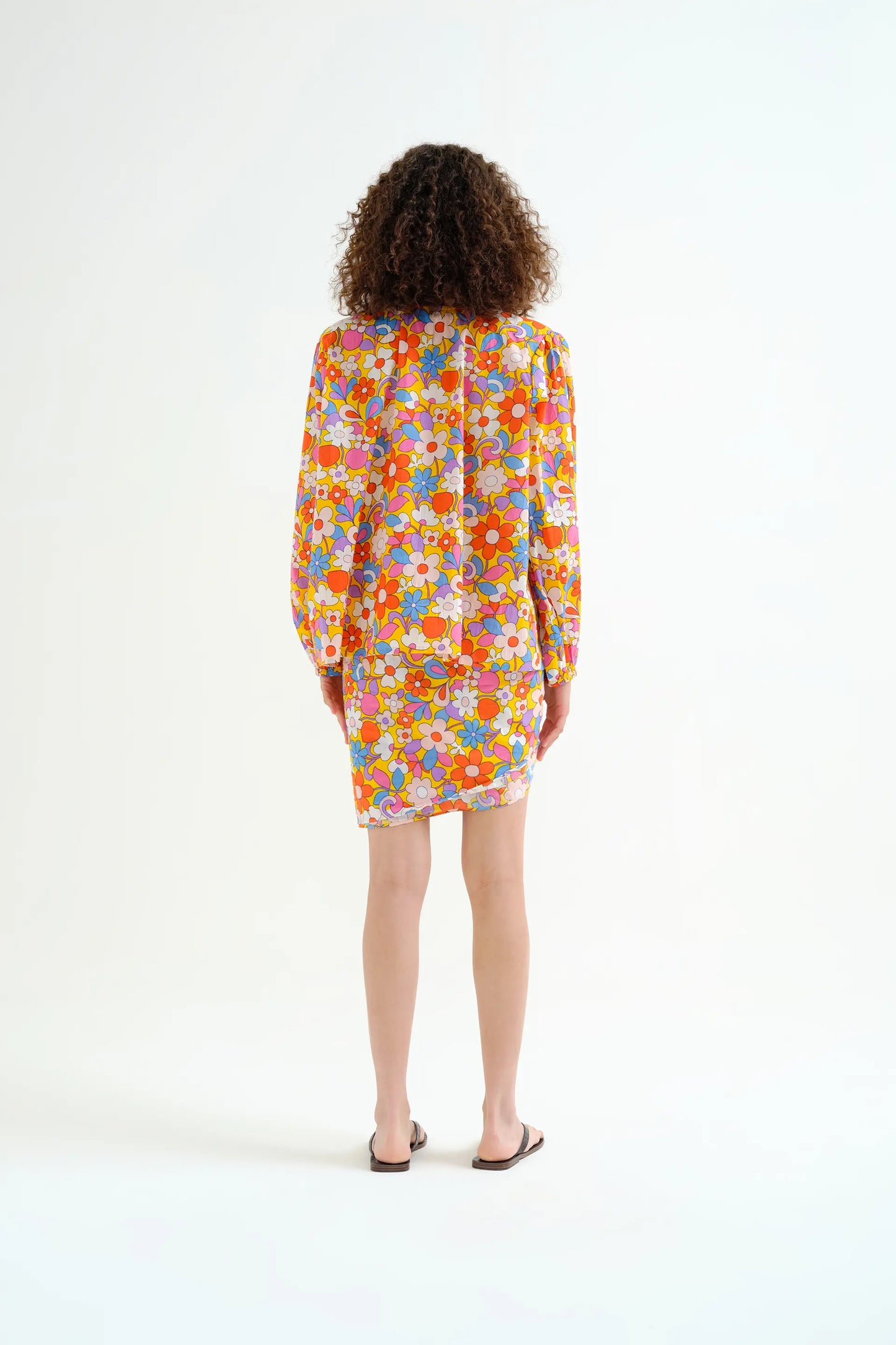 Top playero manga larga con estampado Bloom