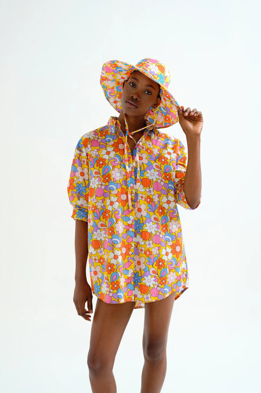 Camisa playera con estampado Bloom