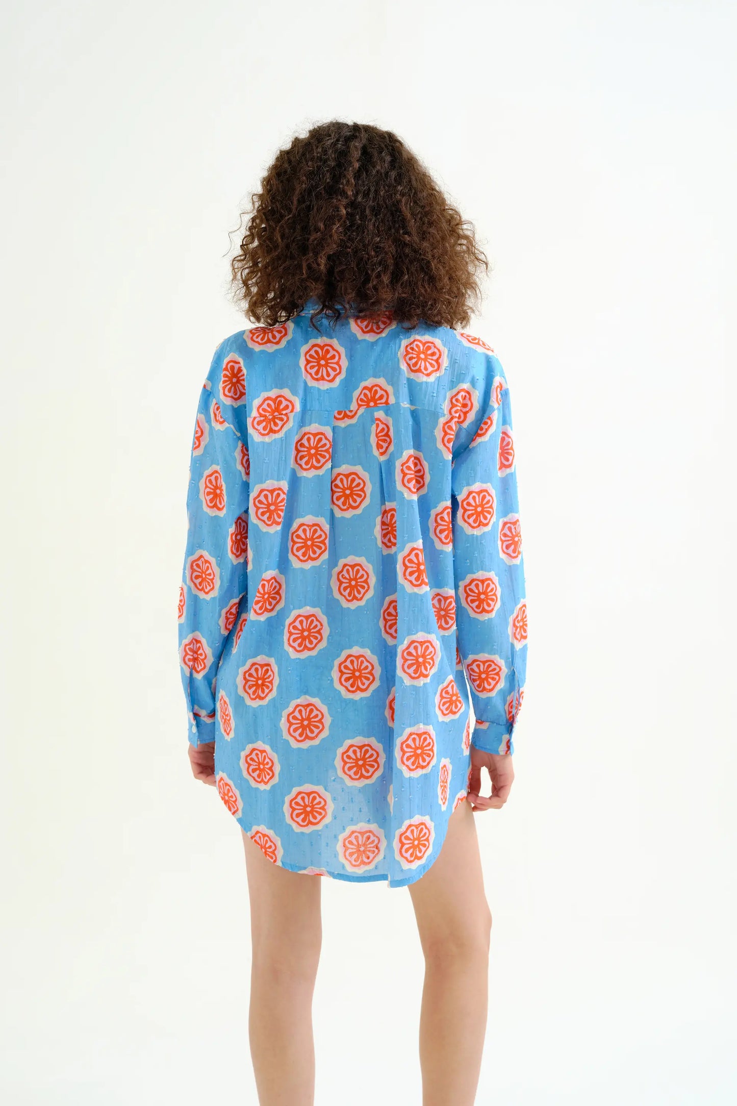 Camisa playera con estampado Red bloom flowers