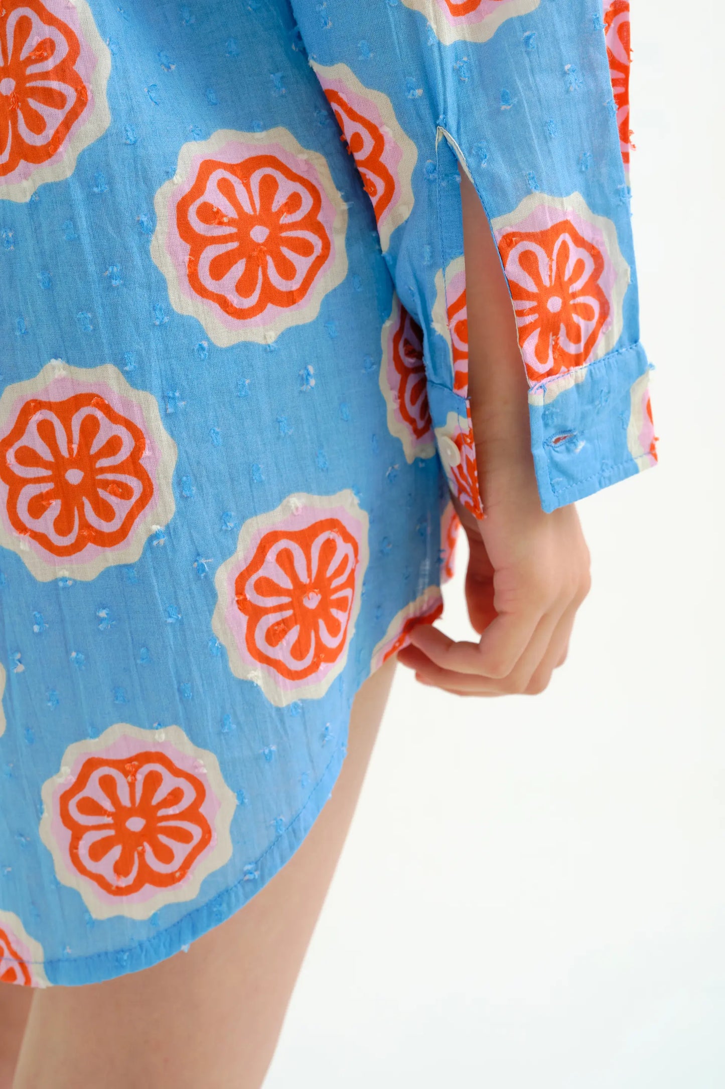 Camisa playera con estampado Red bloom flowers