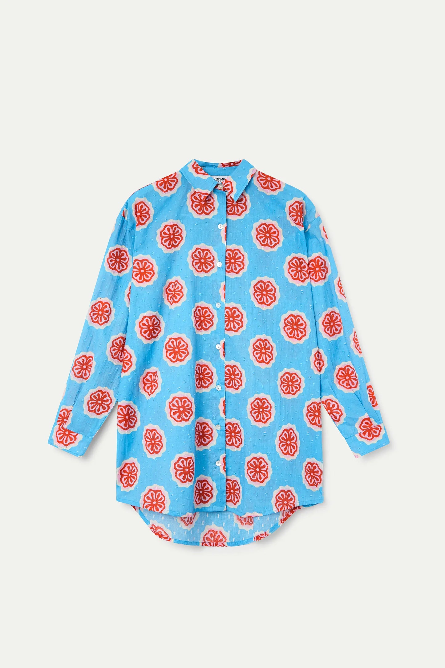 Camisa playera con estampado Red bloom flowers