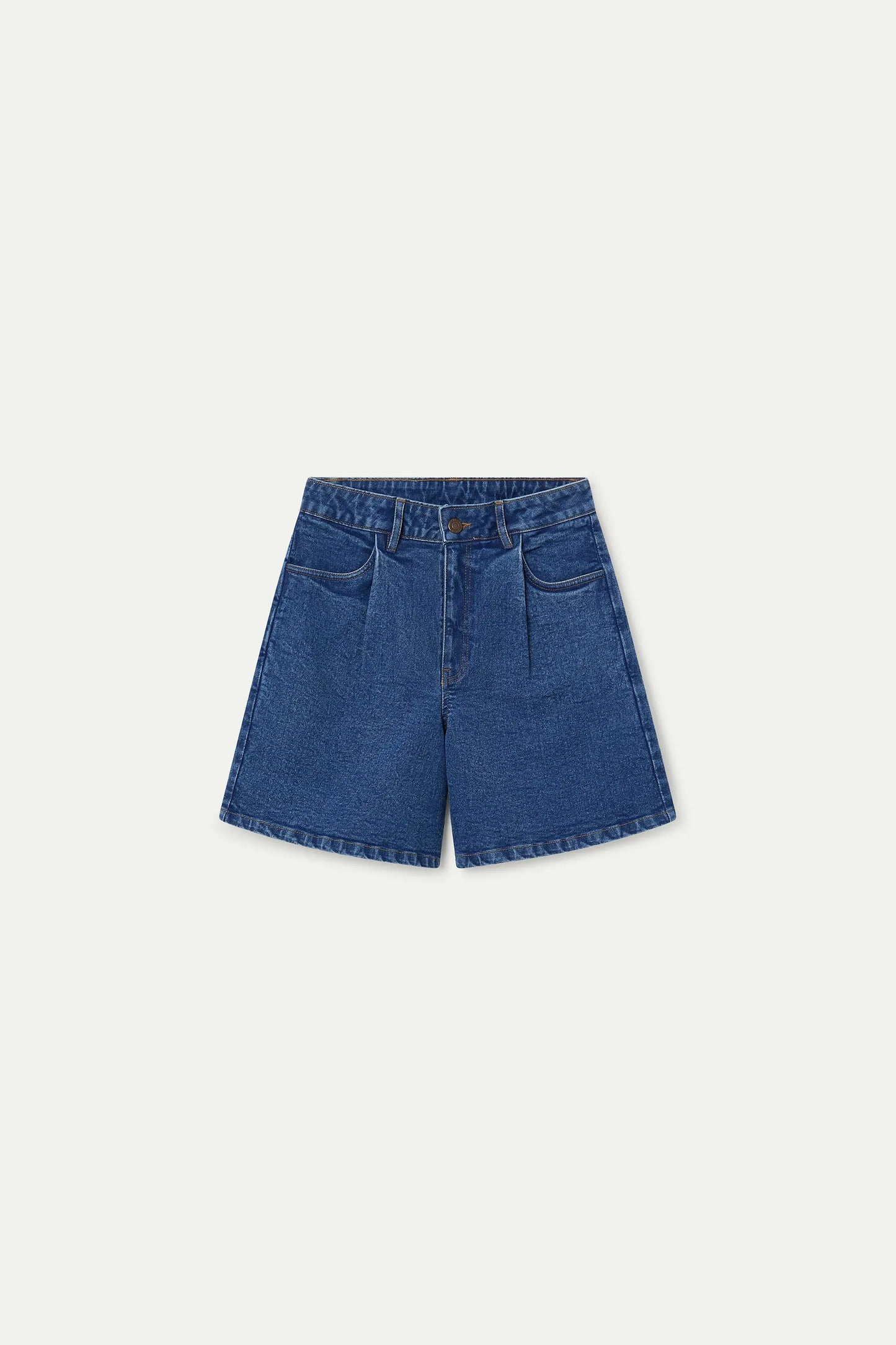 Shorts vaquero azul con detalle de ondas