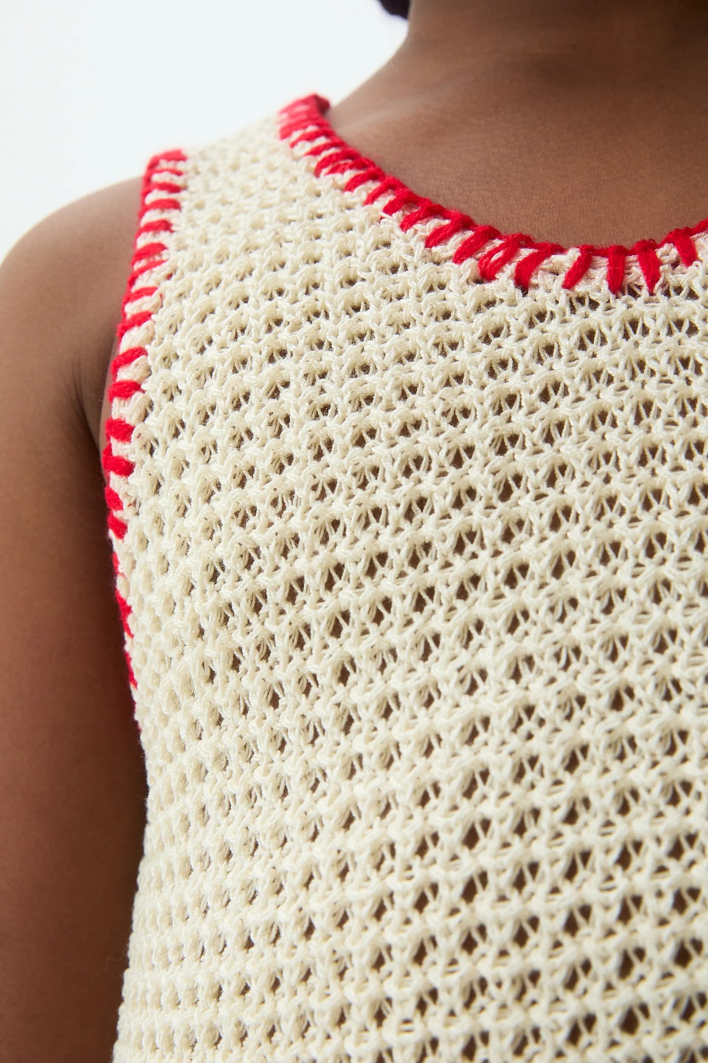 top in maglia bianco sporco per ragazze