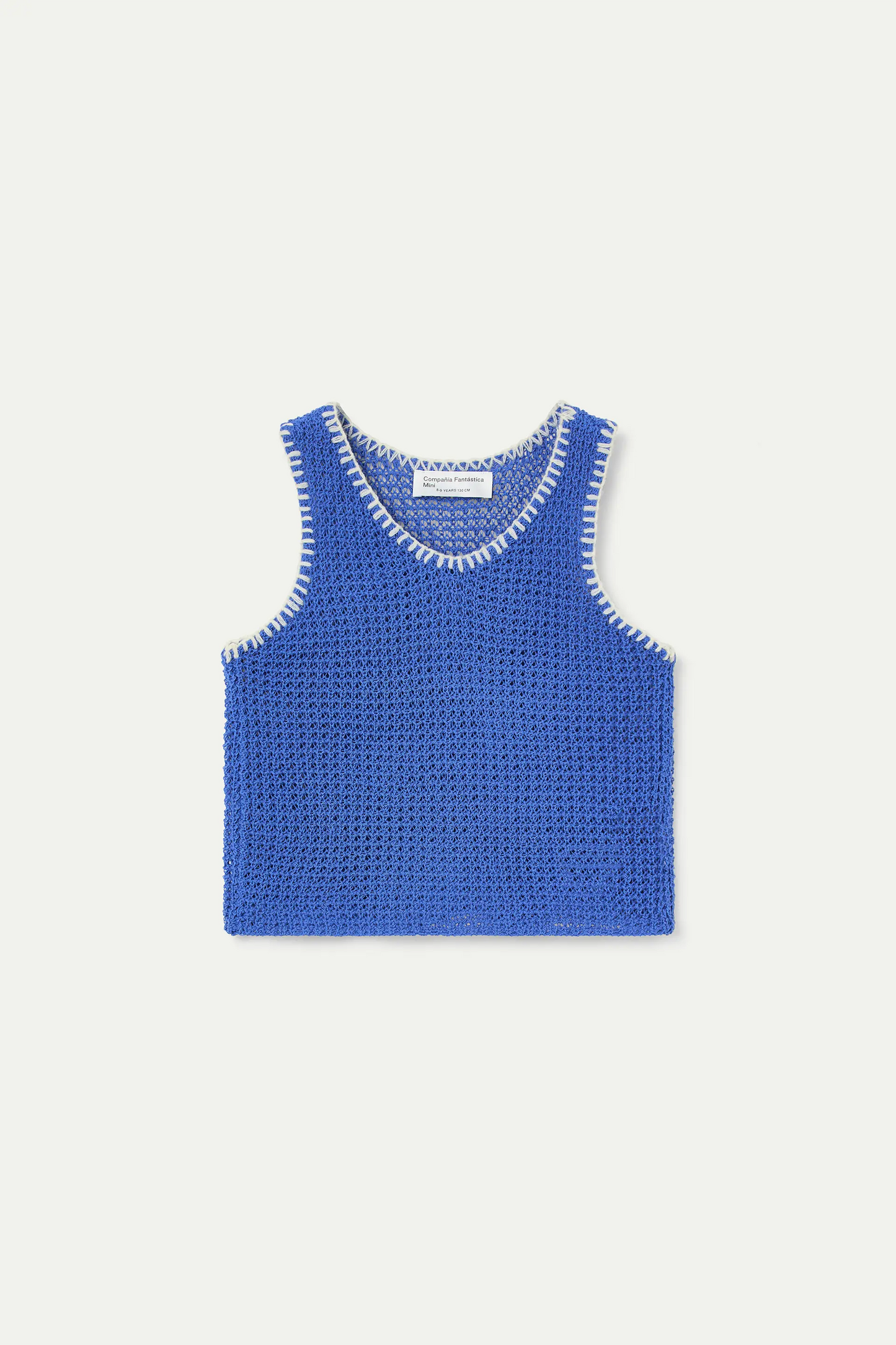 Top punto de niña azul