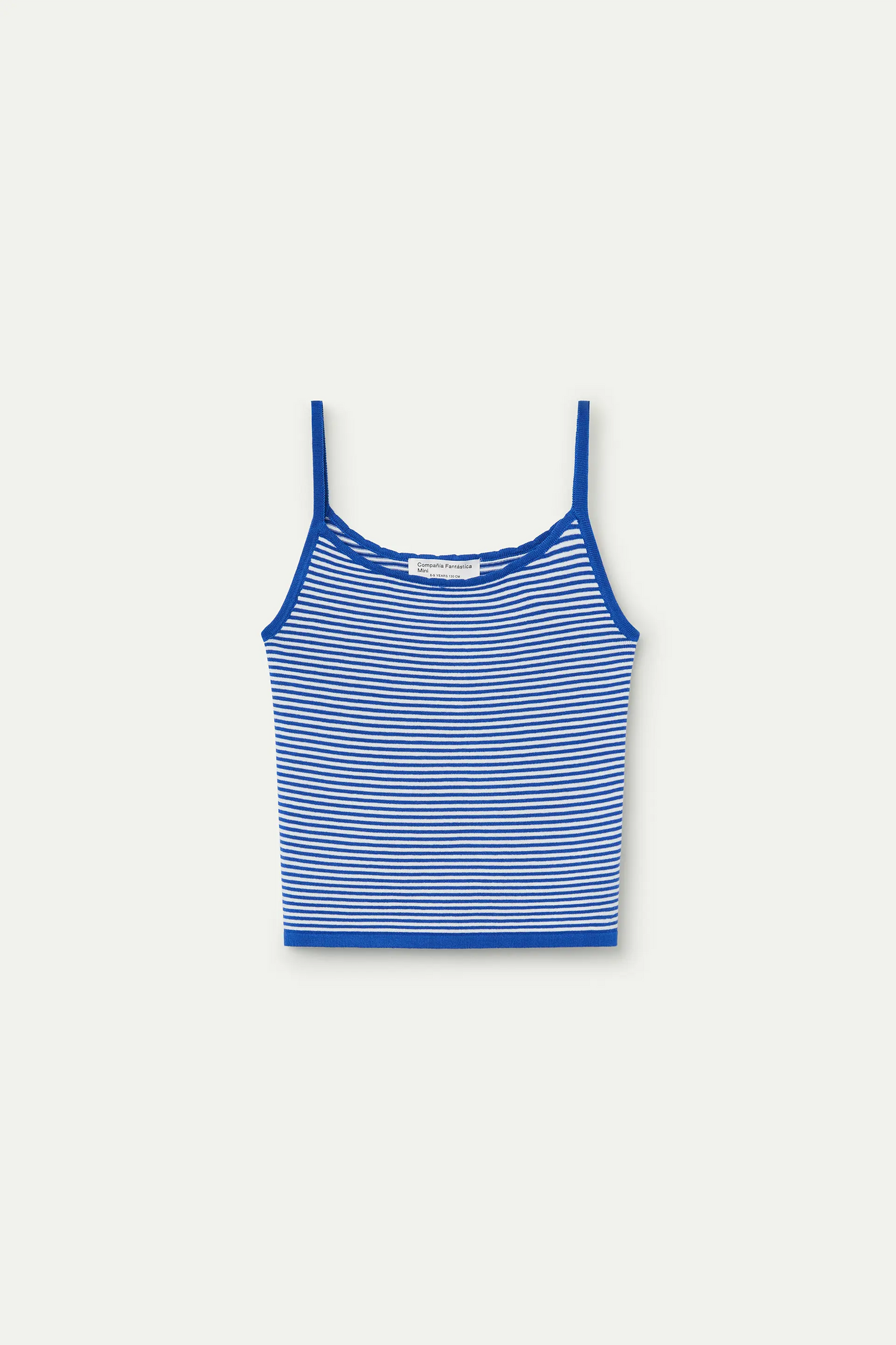 Top a righe per bambina, bianco e blu