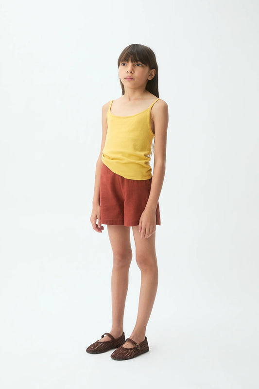Top básico de niña amarillo