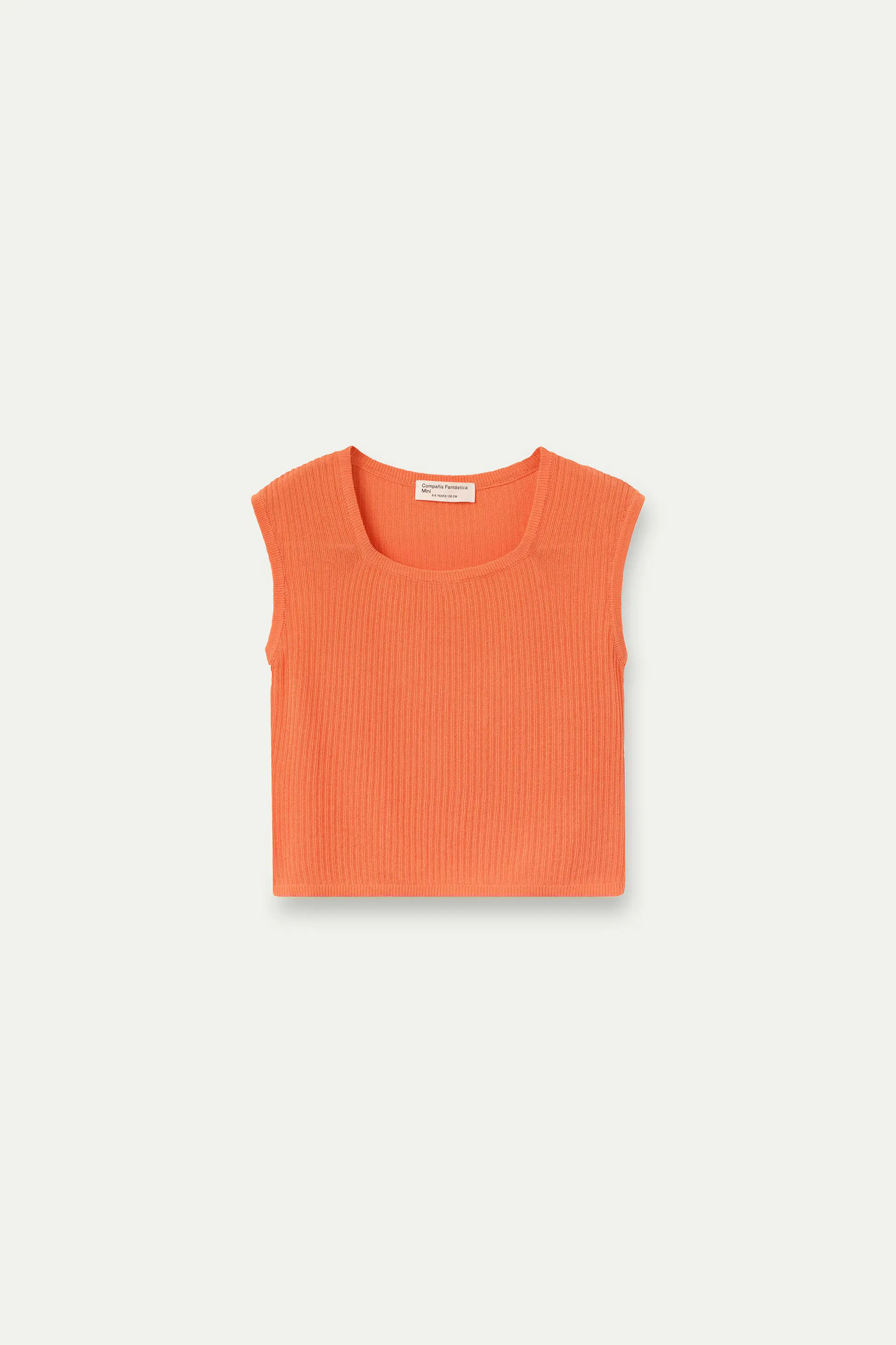 Top punto naranja manga corta de niña