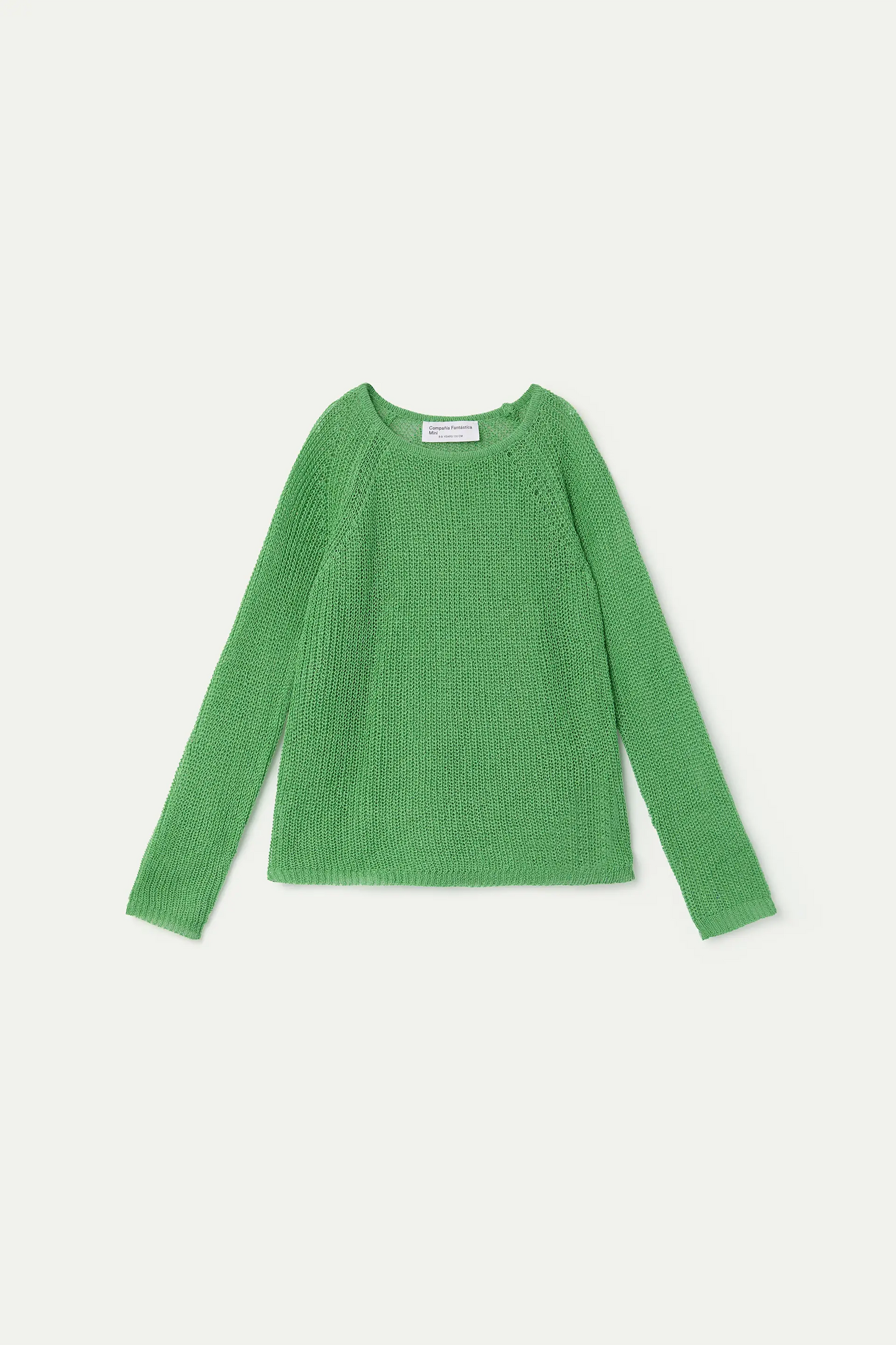 Maglione verde a maniche lunghe da bambina
