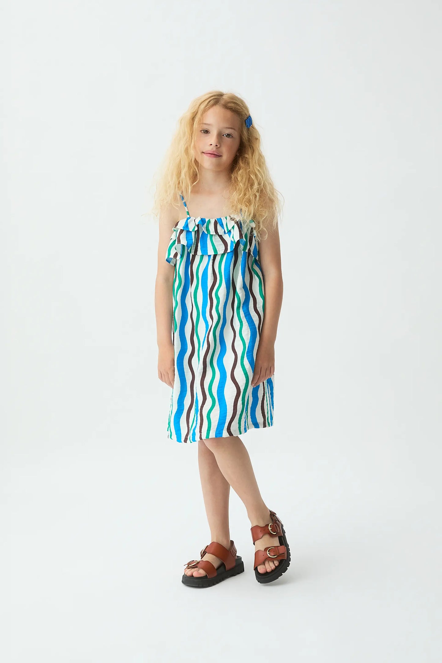 Vestido corto de niña con estampado Sea & Mountain