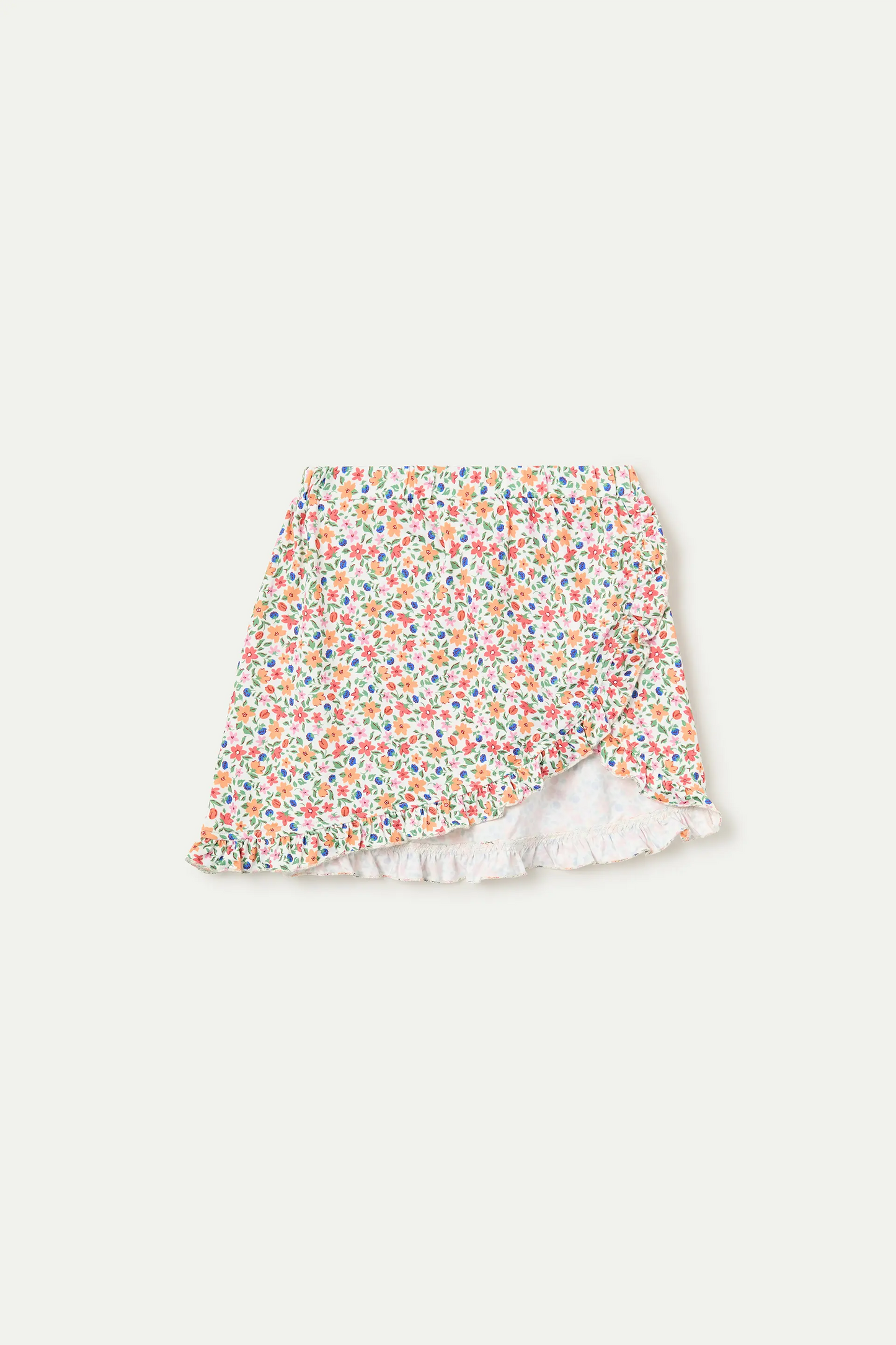 Lily Small print sarong short skirt for girls