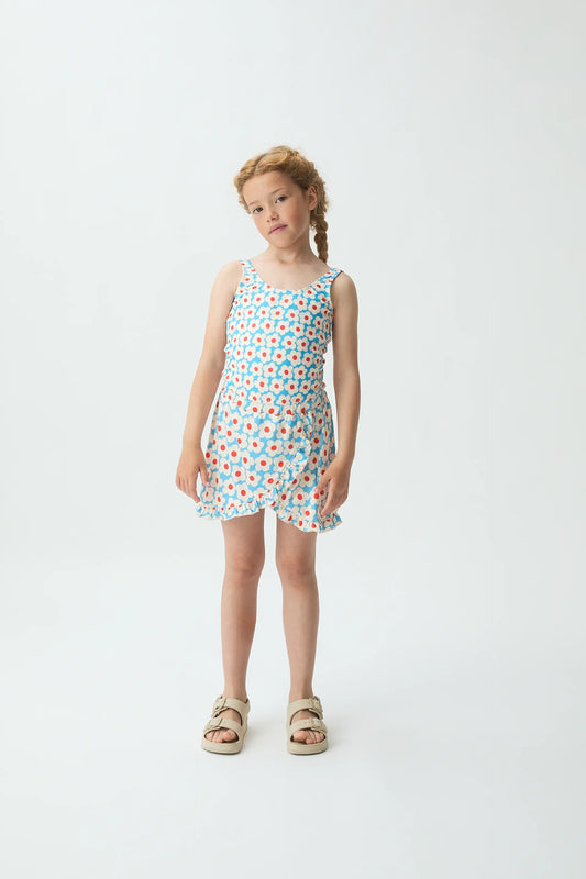 Falda corta pareo de niña con estampado Popcorn