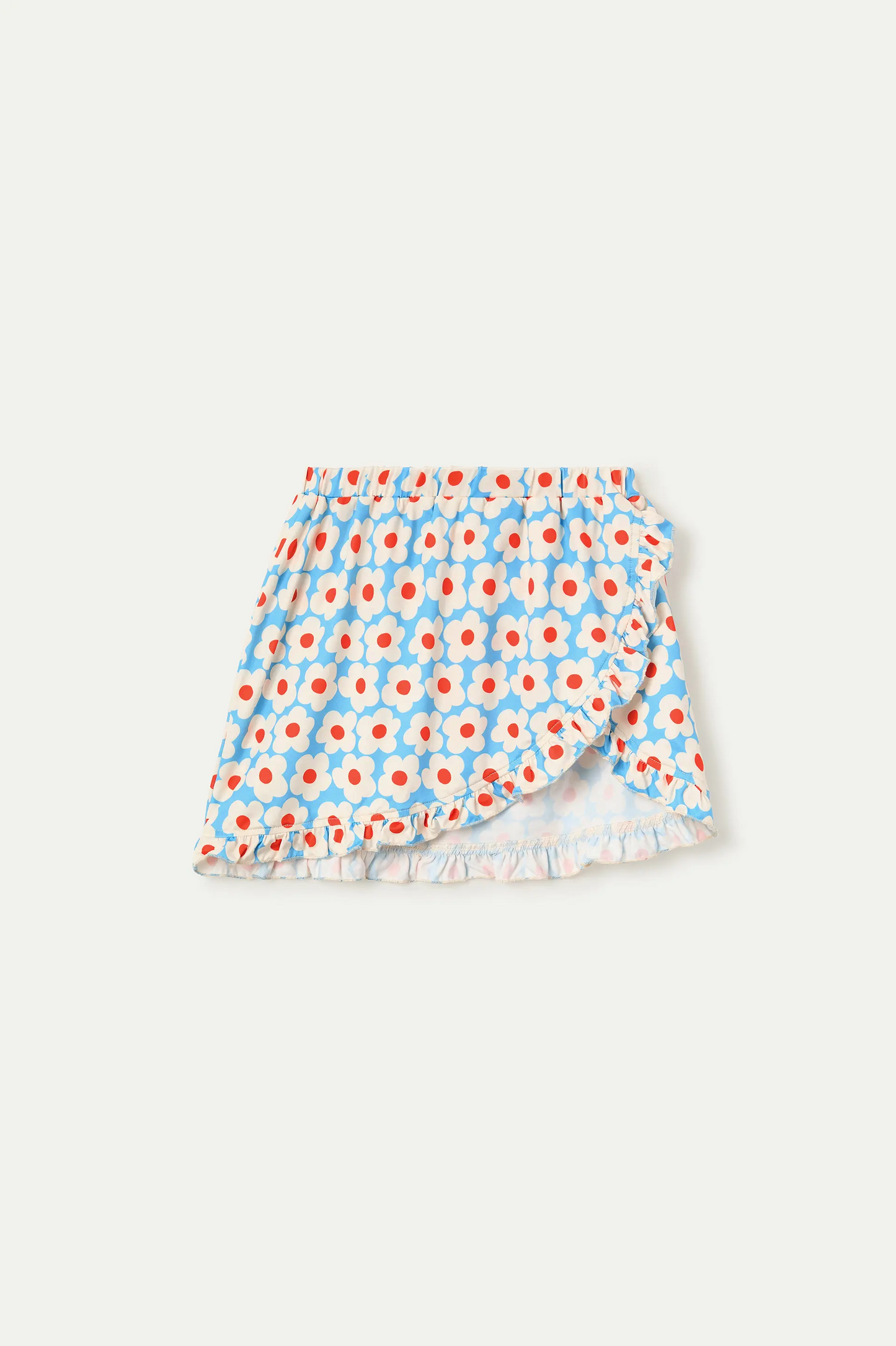 Falda corta pareo de niña con estampado Popcorn