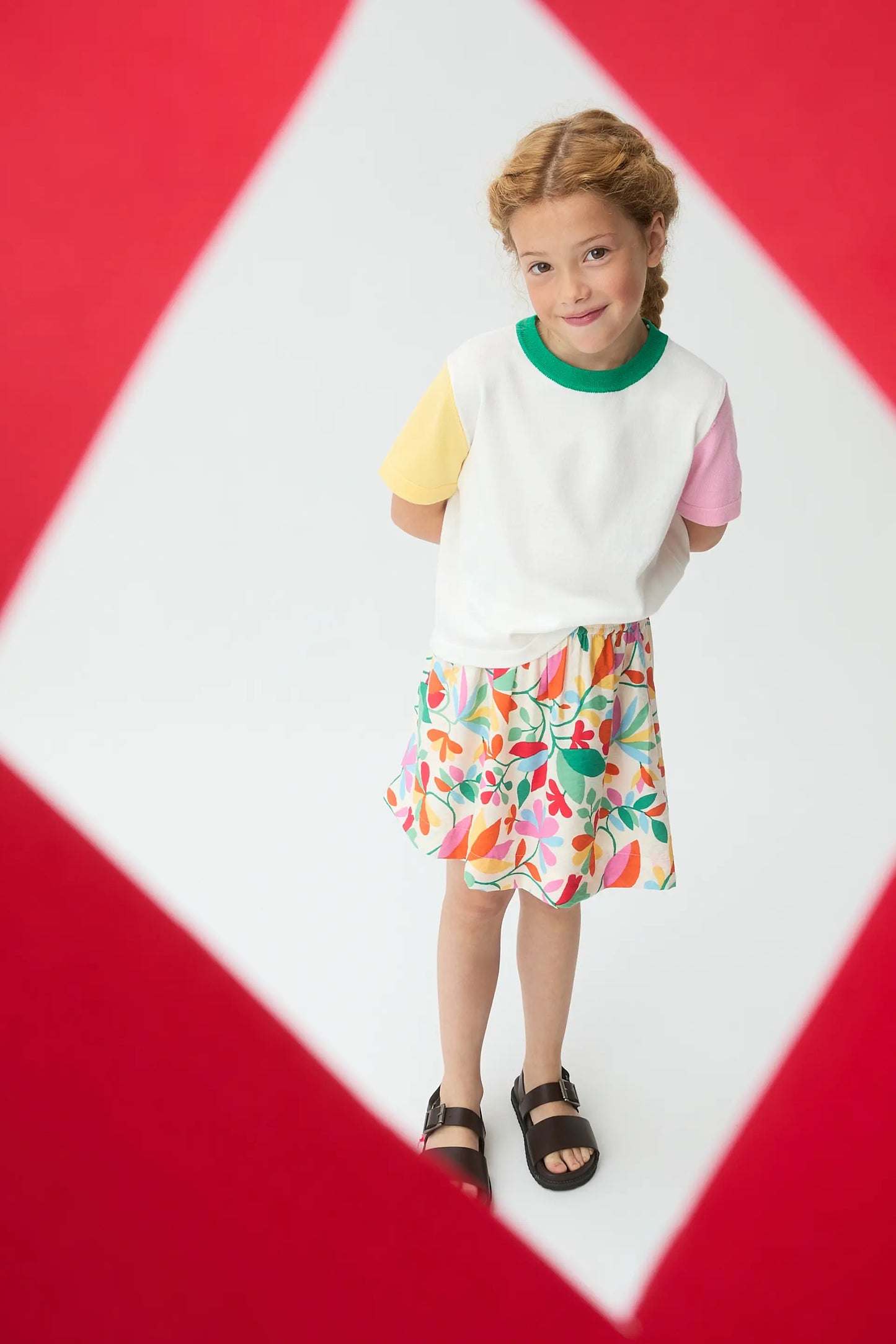 Falda corta de niña con estampado Lotto