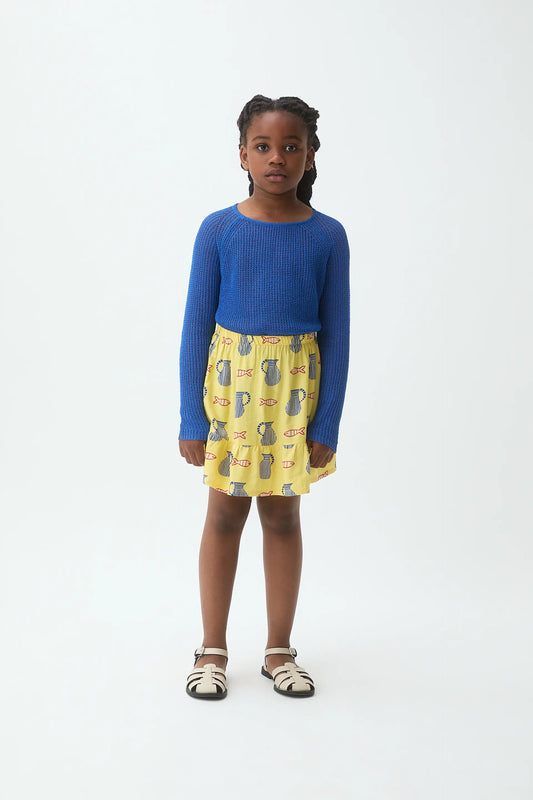 Falda corta de niña con estampado Brava