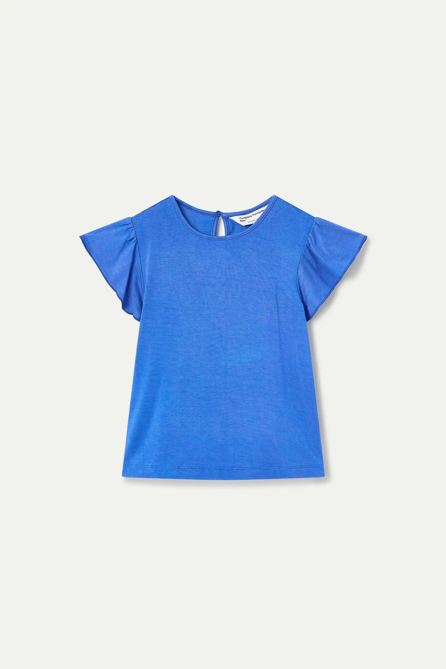 Maglietta blu a maniche corte per bambine