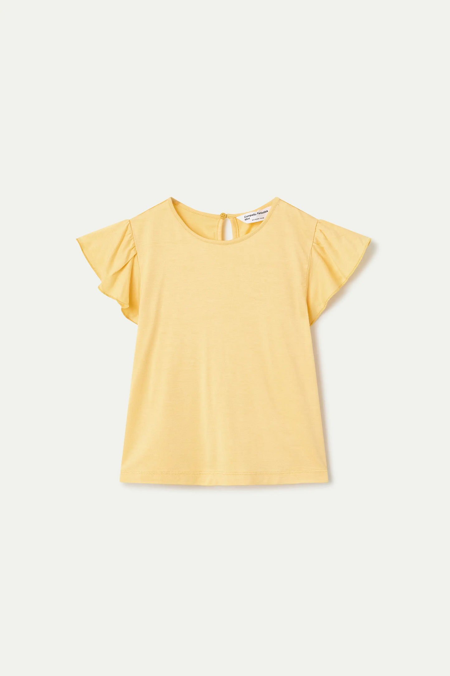 Camiseta de niña manga corta amarilla