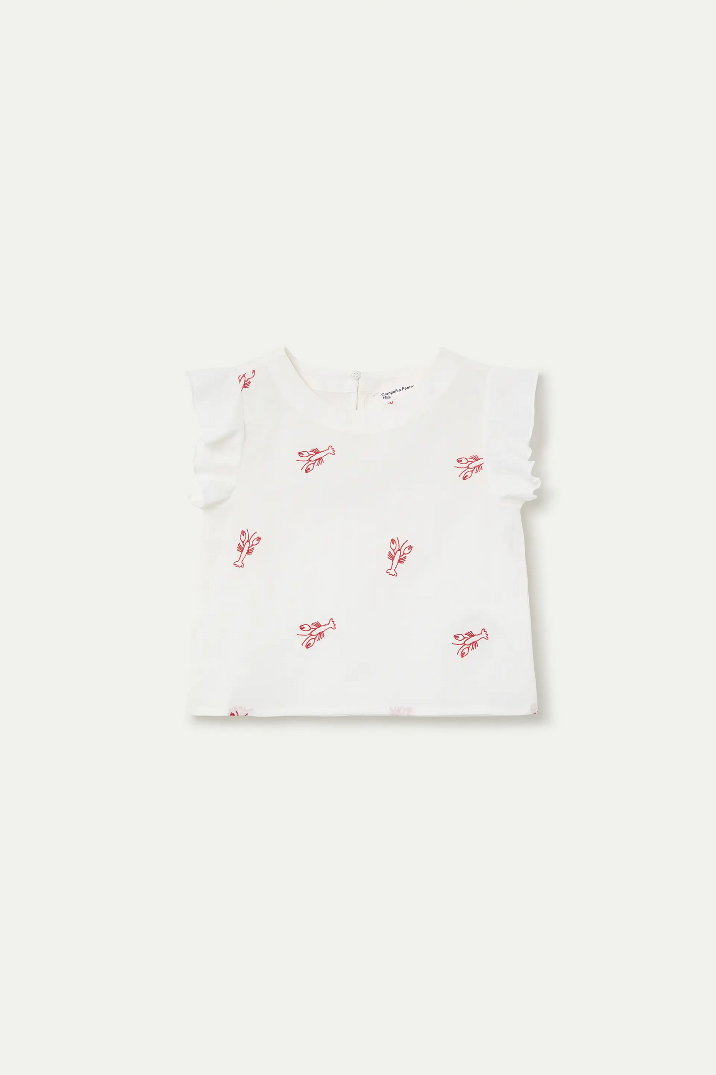 Top da bambina con ricamo Red Lobster