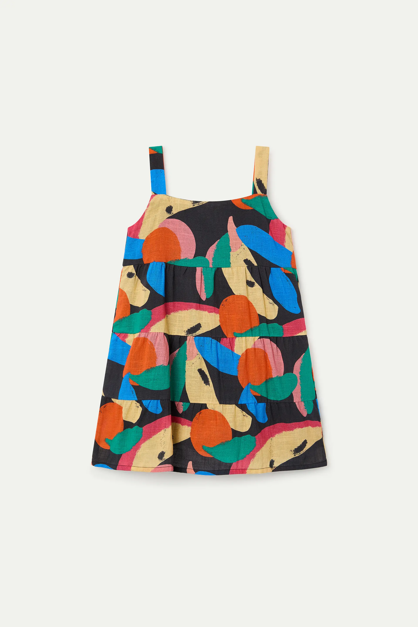 Vestido corto de niña con estampado Tutti Frutti Big
