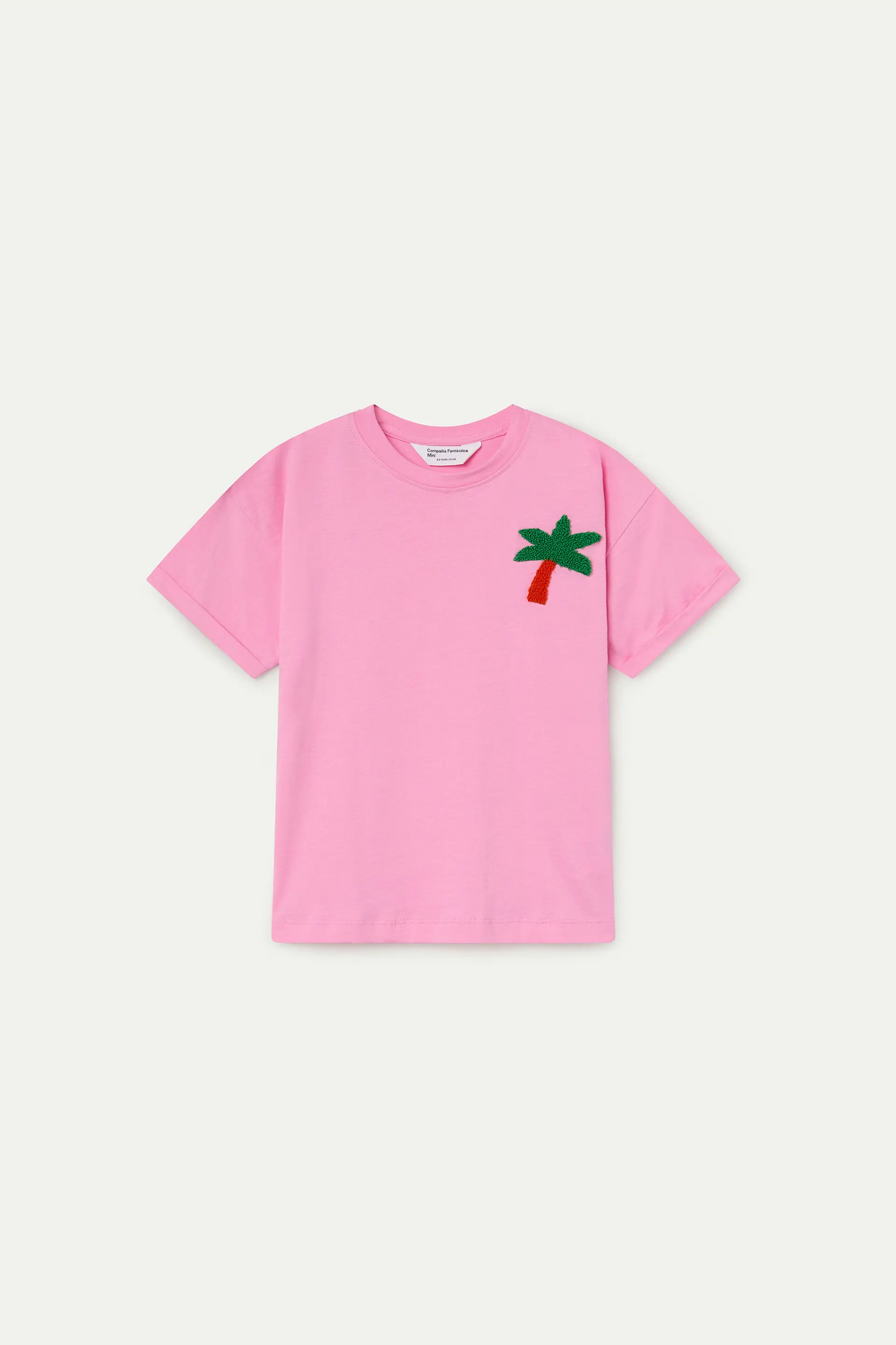 Camiseta de niña 100% algodón con parche de palmera