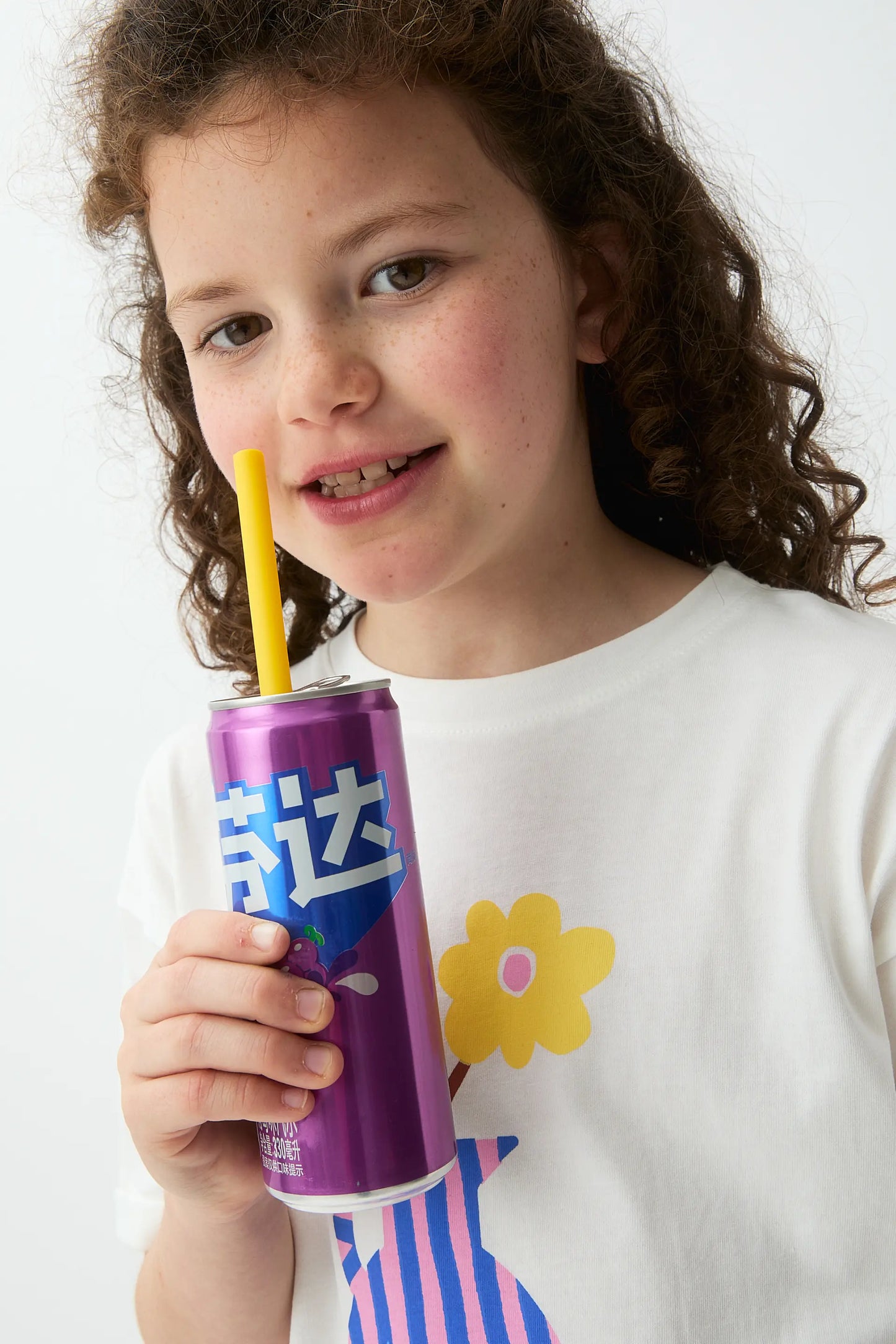 T-shirt da bambina in cotone 100% con stampa a forma di vaso "Fantastic Company"