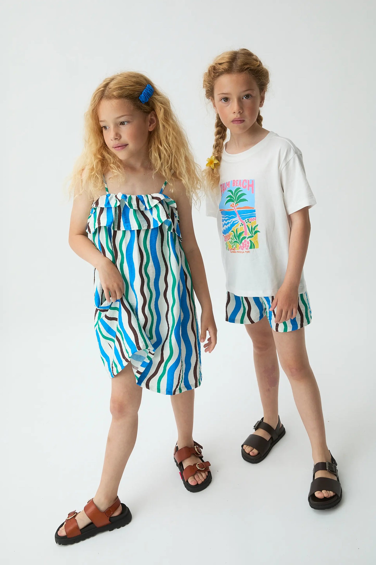 Camiseta de niña 100% algodón con estampado Palm Beach
