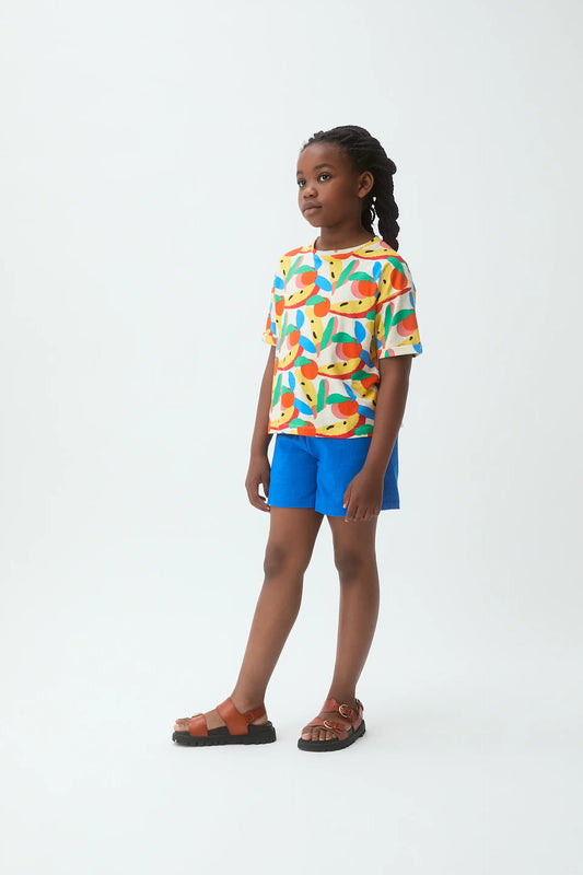 Camiseta de niña 100% algodón con estampado Tutti Frutti