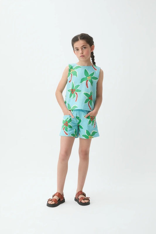 Top de niña 100% algodón con estampado Cocotero Small