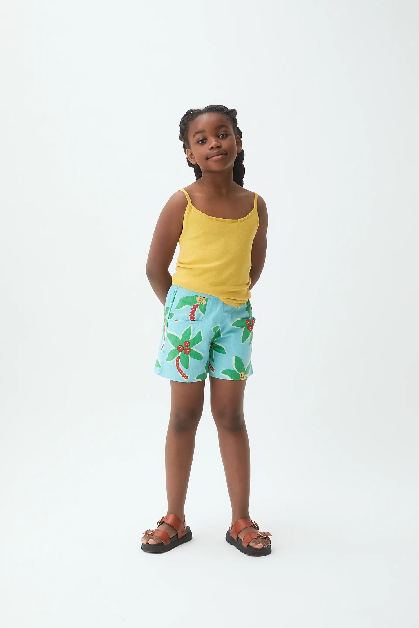 Shorts de niña 100% algodón con estampado Cocotero Small