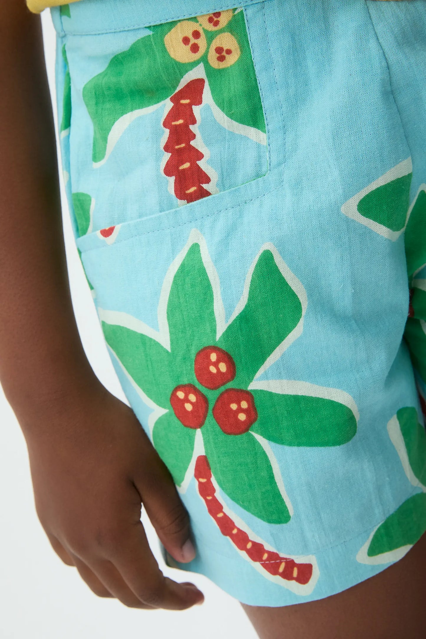 Shorts de niña 100% algodón con estampado Cocotero Small