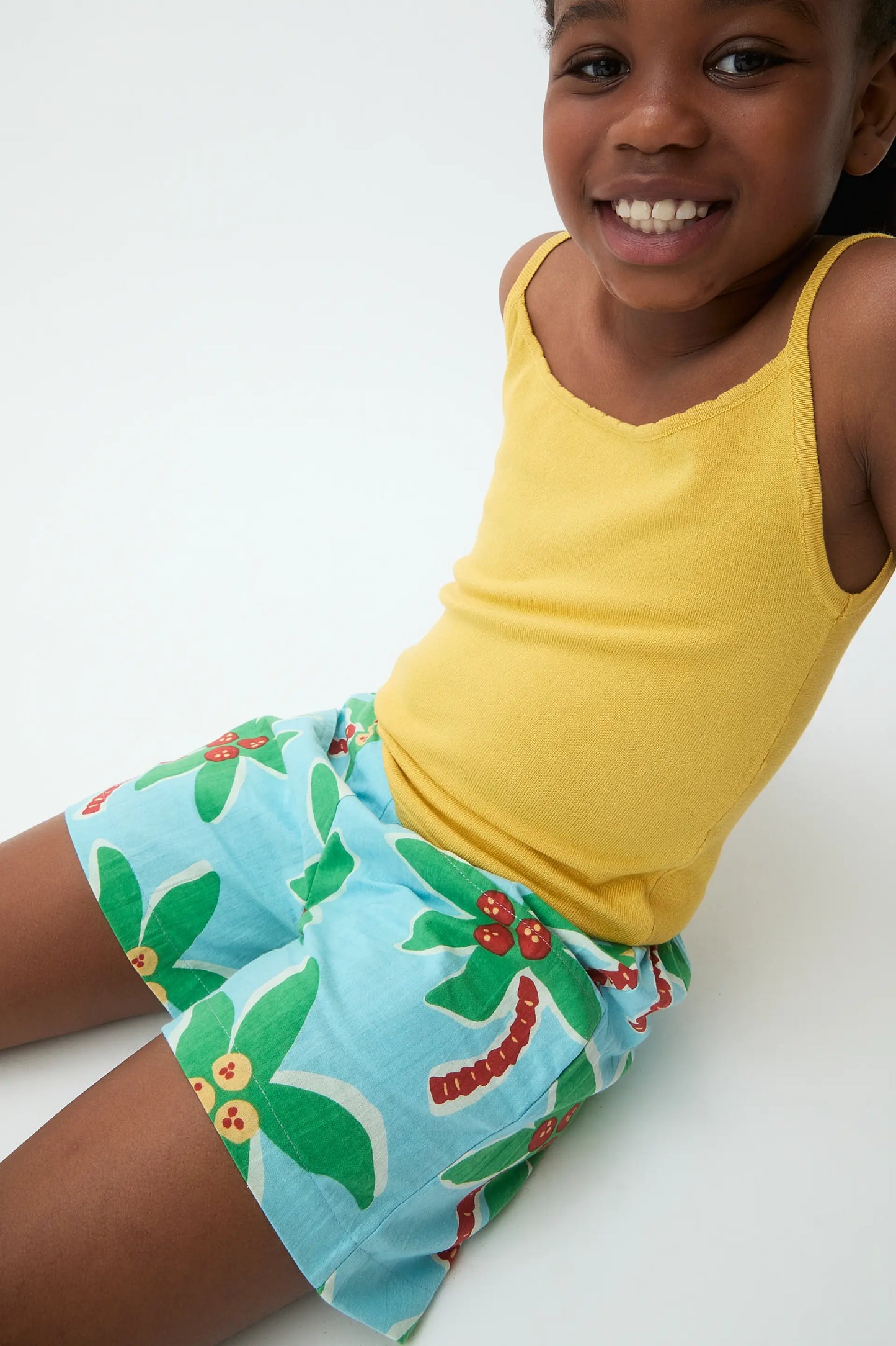Shorts de niña 100% algodón con estampado Cocotero Small