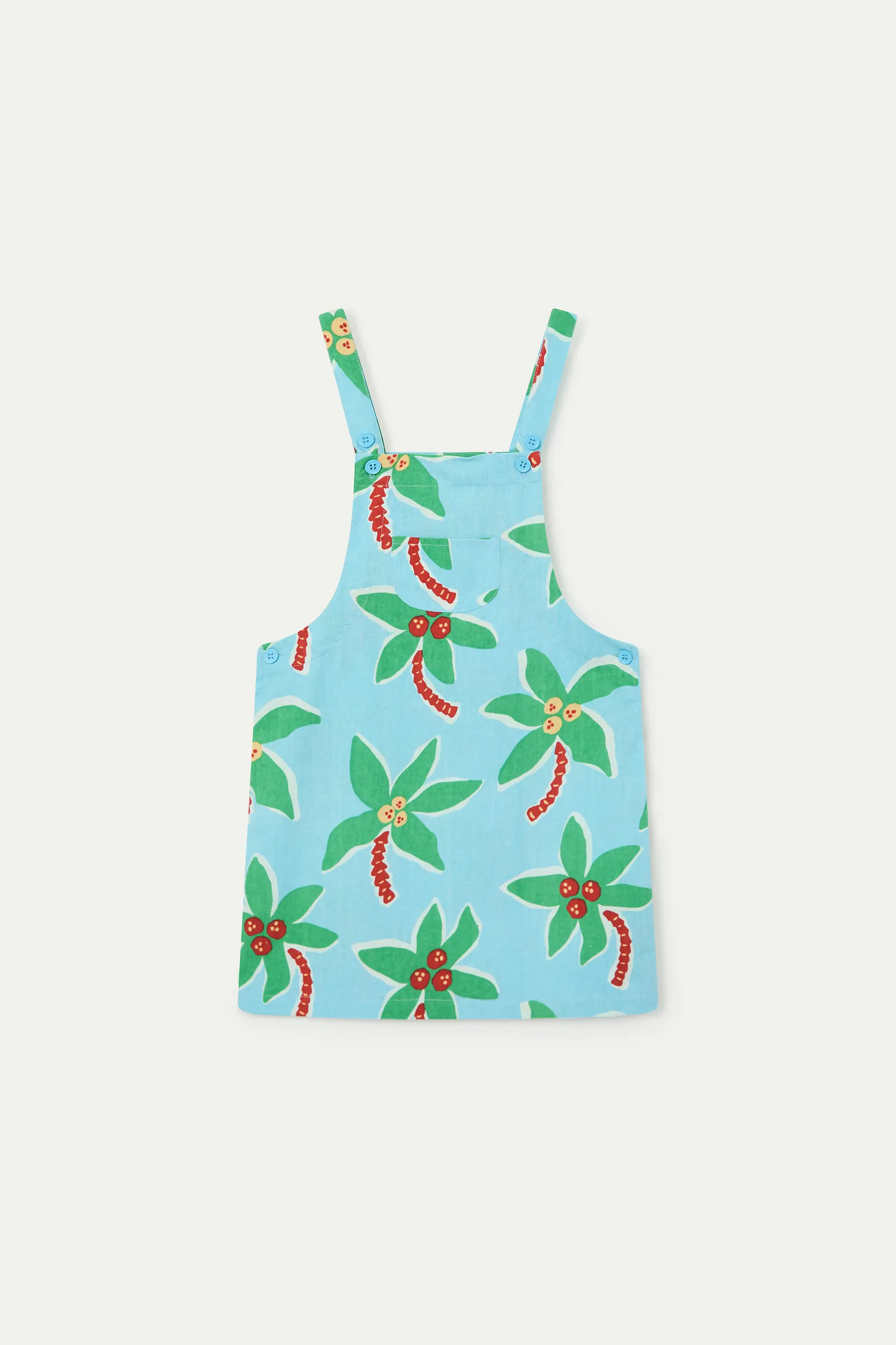 Girl's dungarees, 100% cotton, with coconut print, Small