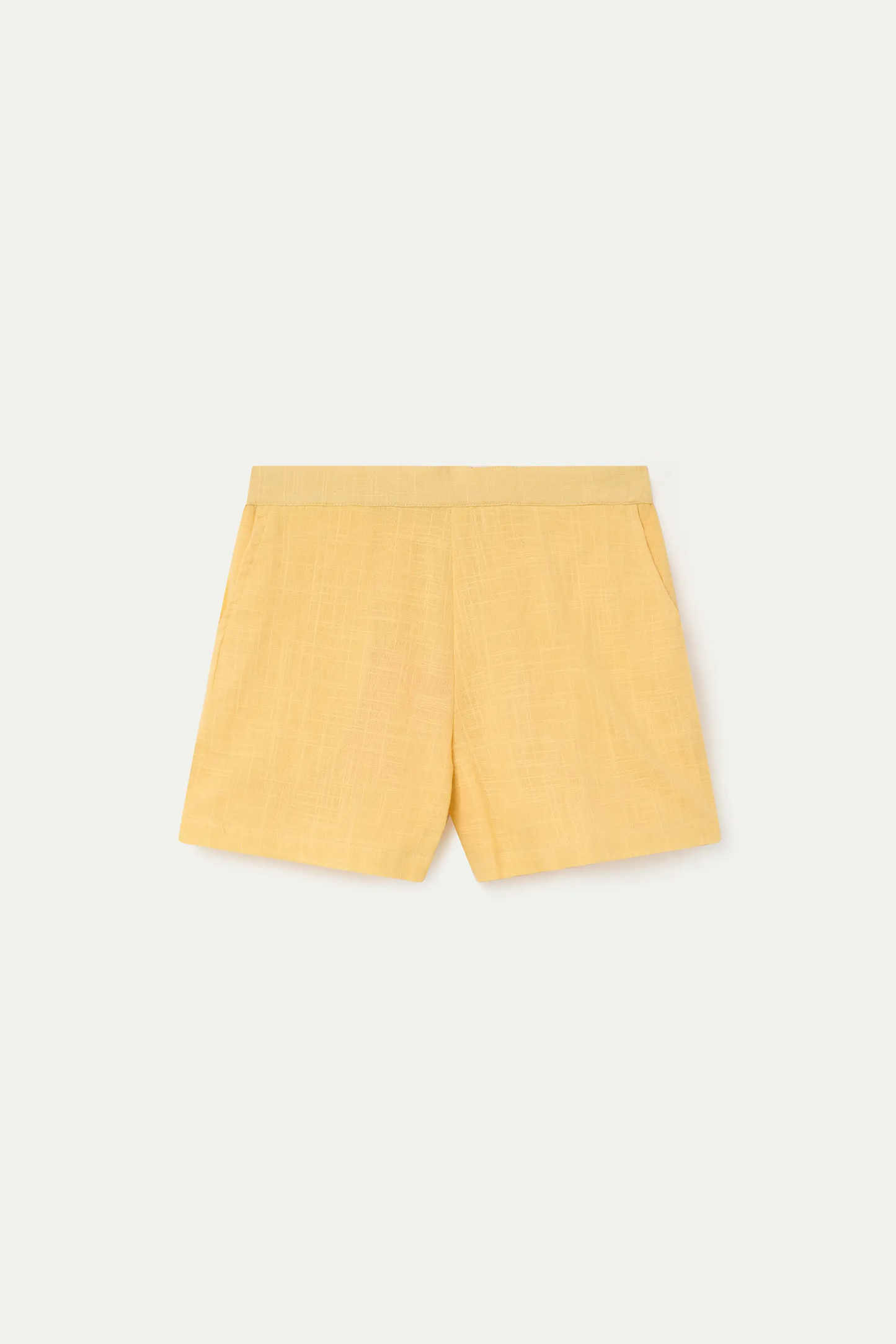 Shorts de niña 100% algodón amarillo