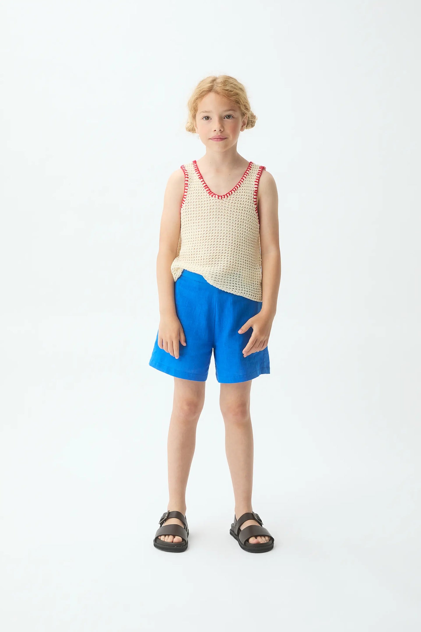 Shorts de niña 100% algodón azul marino