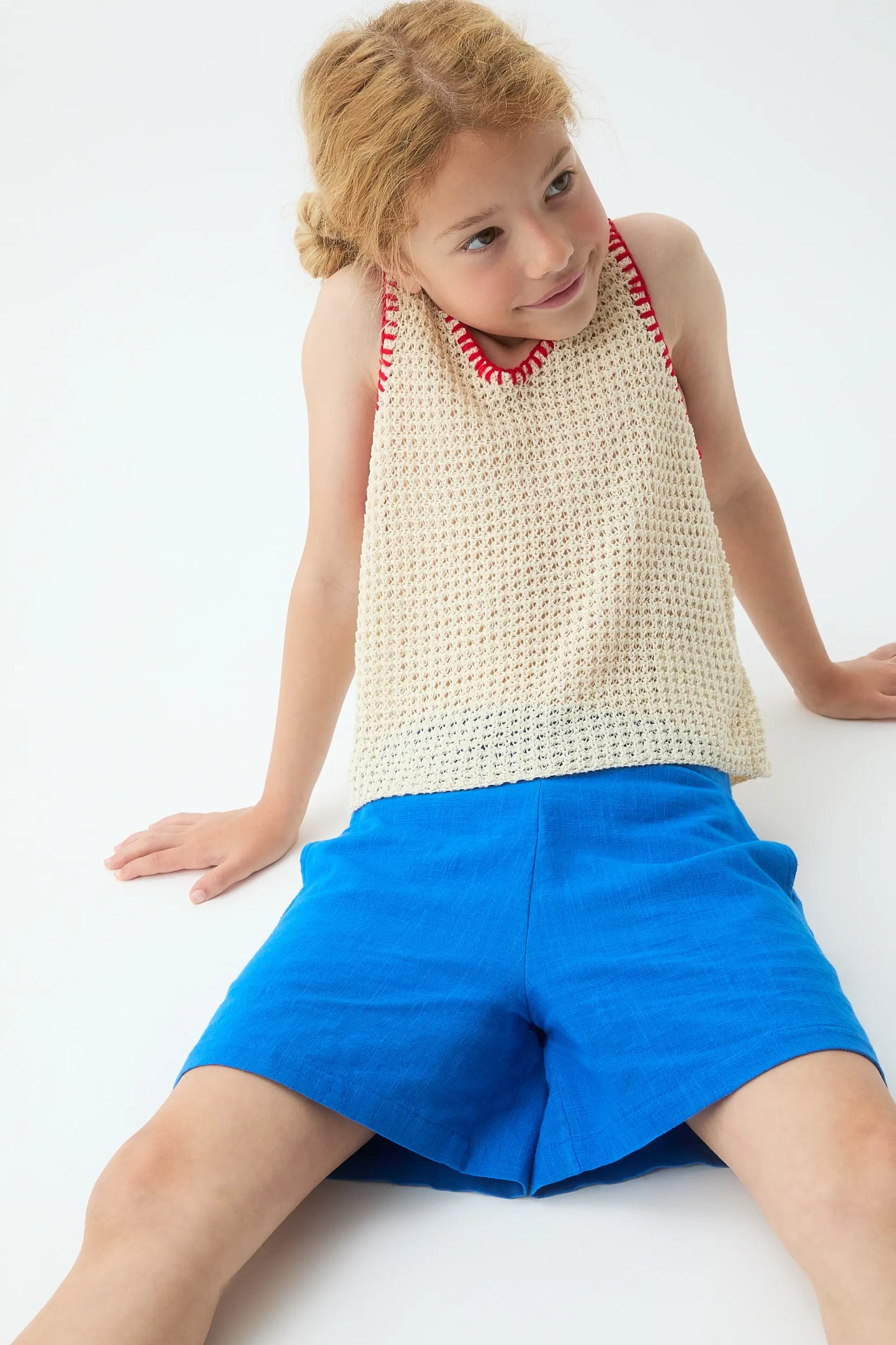 Shorts de niña 100% algodón azul marino