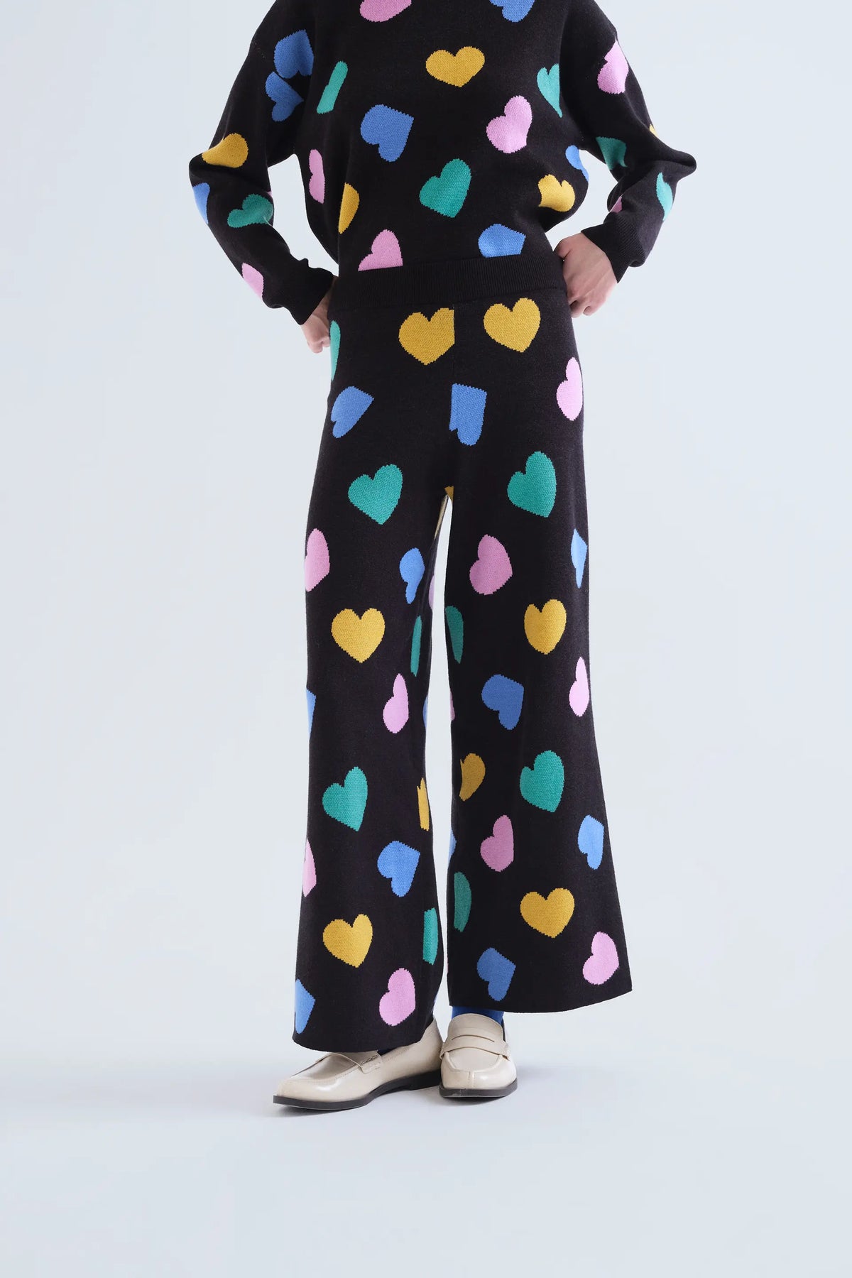 Pantalón punto con estampado Candy