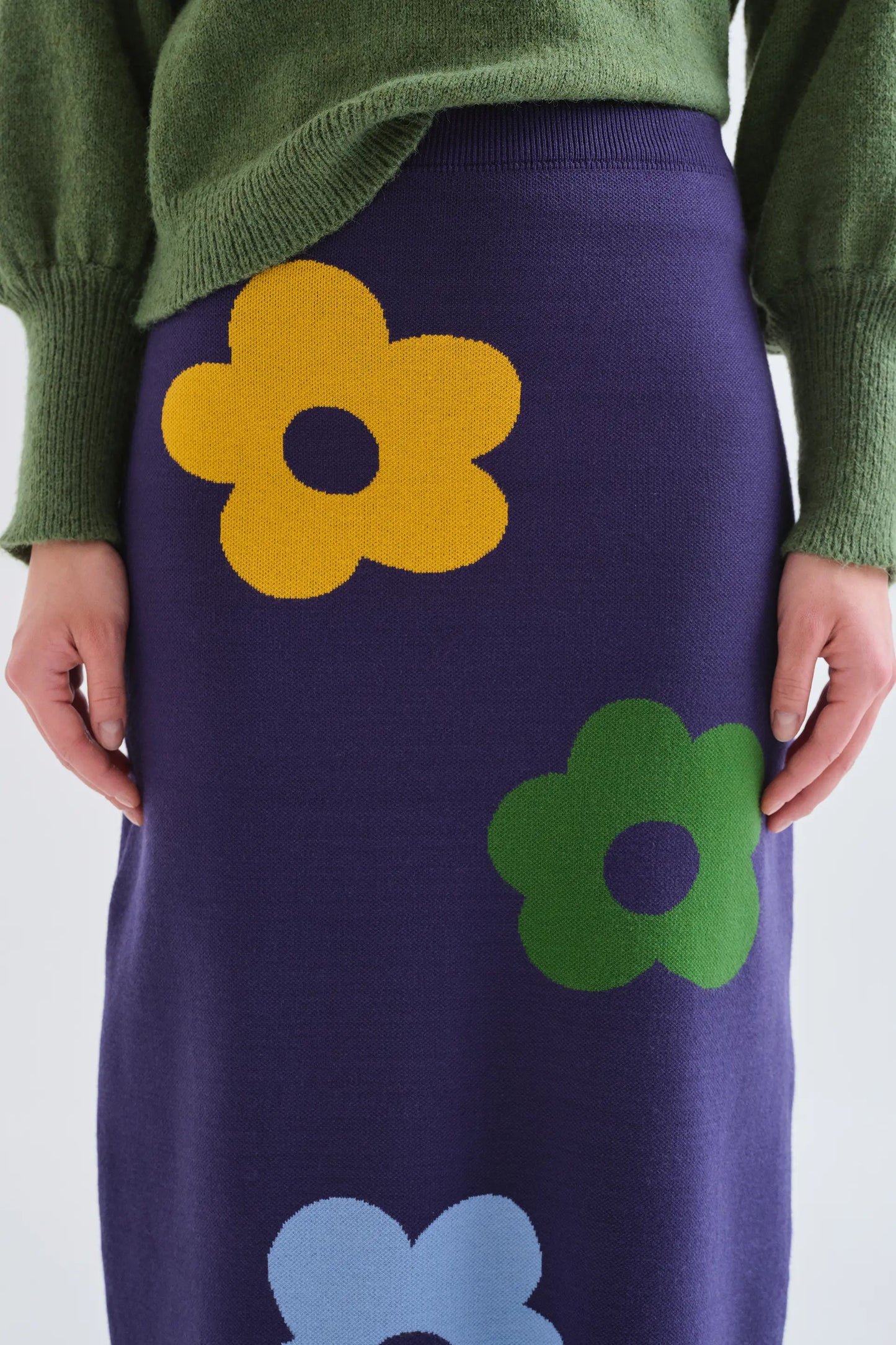 Falda midi con estampado Euphonia