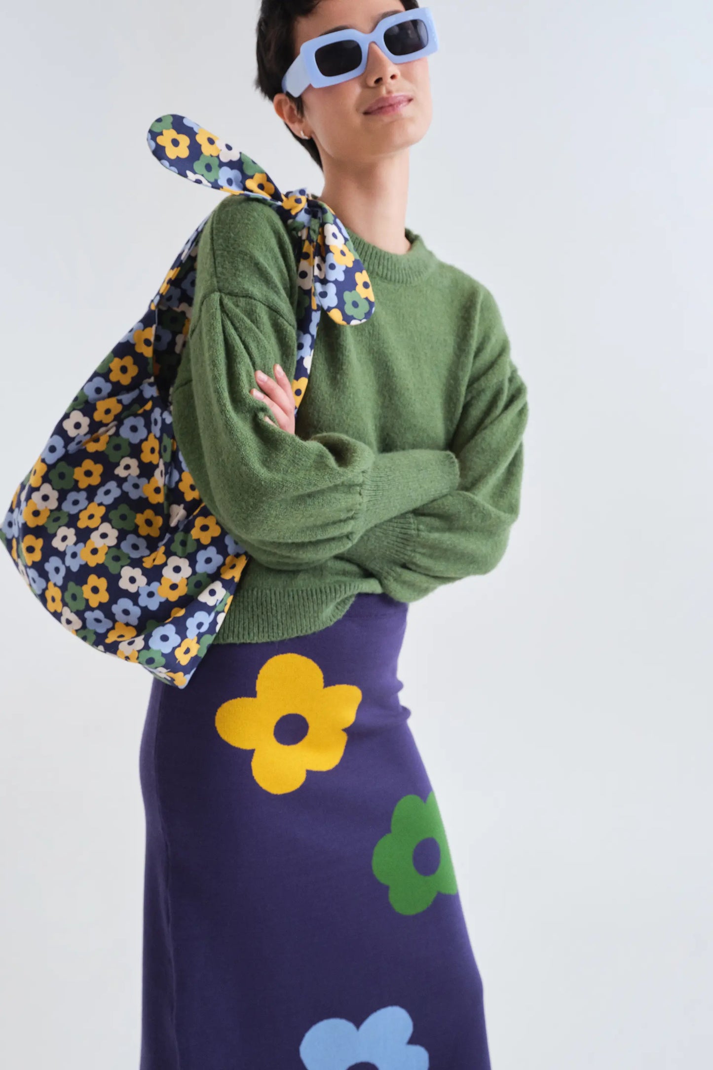 Falda midi con estampado Euphonia