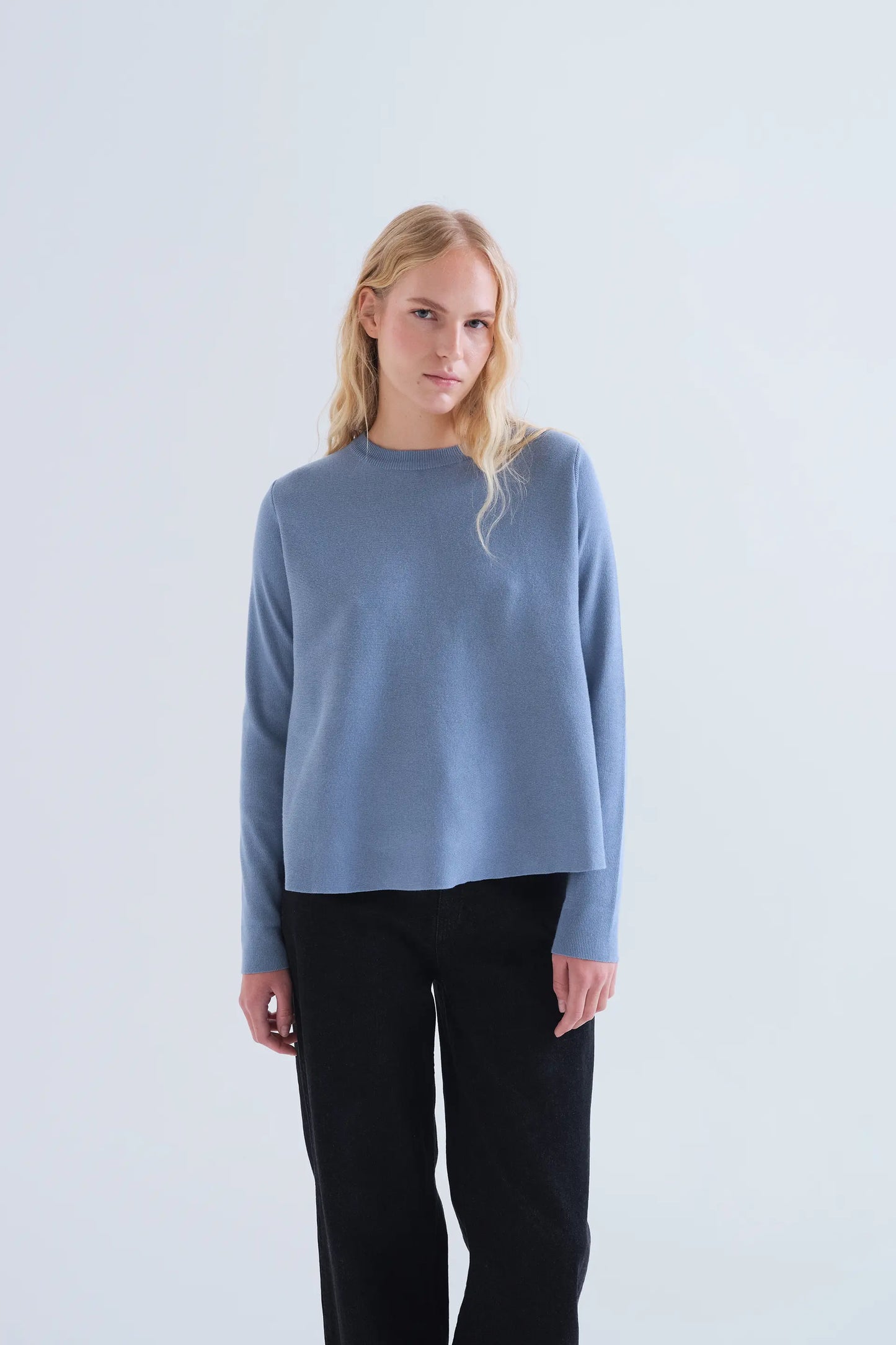 Light blue basic jersey