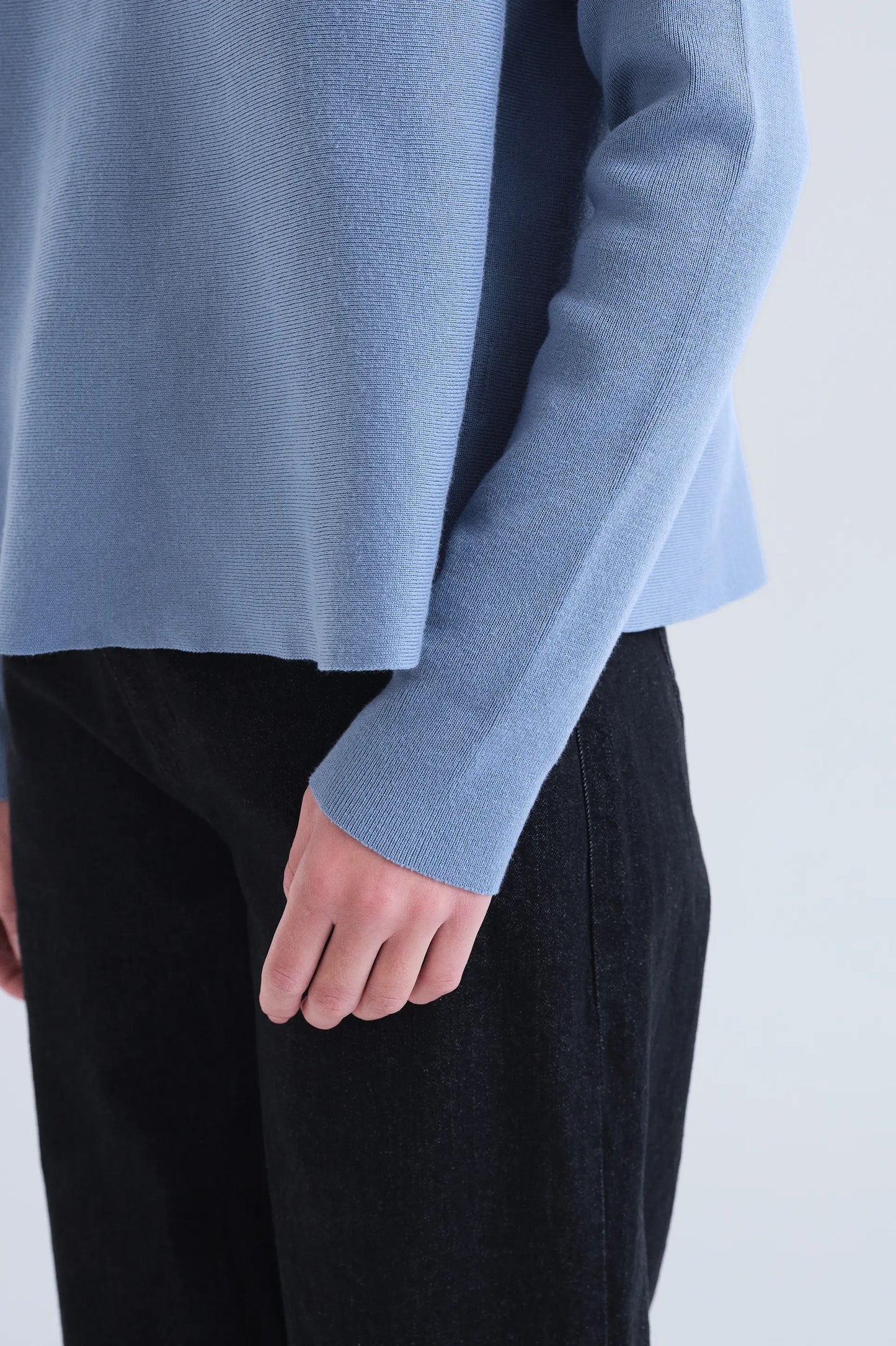 Light blue basic jersey