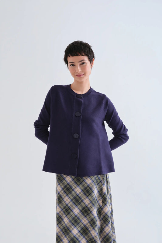 Cardigan basico blu navy