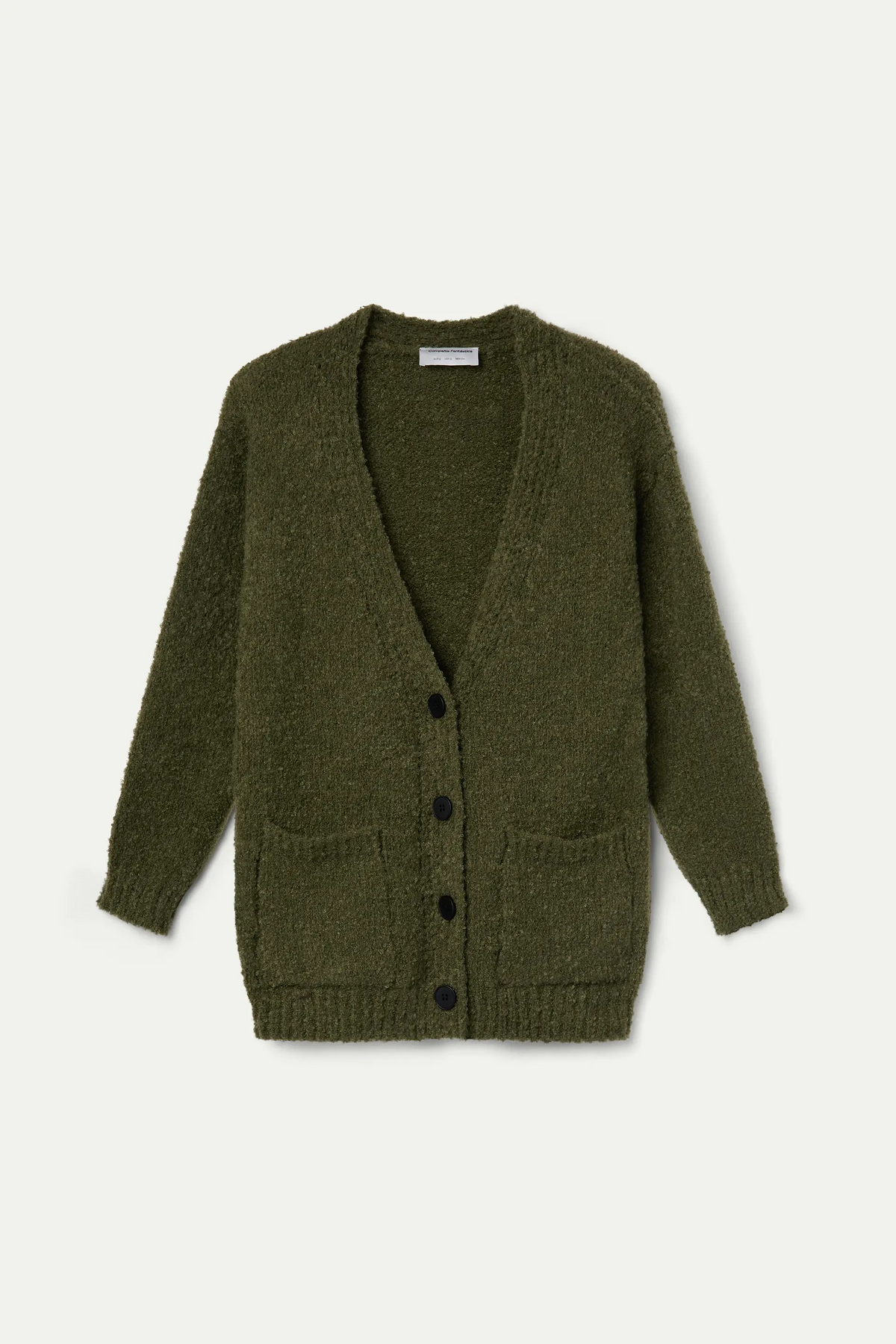 Cárdigan punto verde oliva