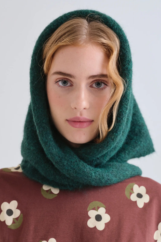 Bandana triangular verde oscuro