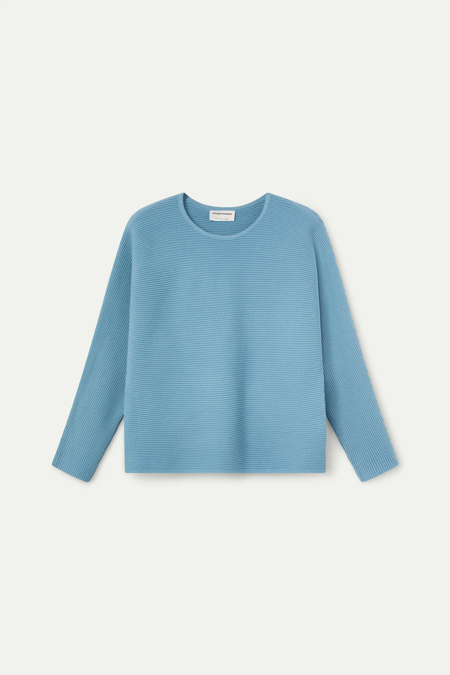 Maglione a righe azzurro