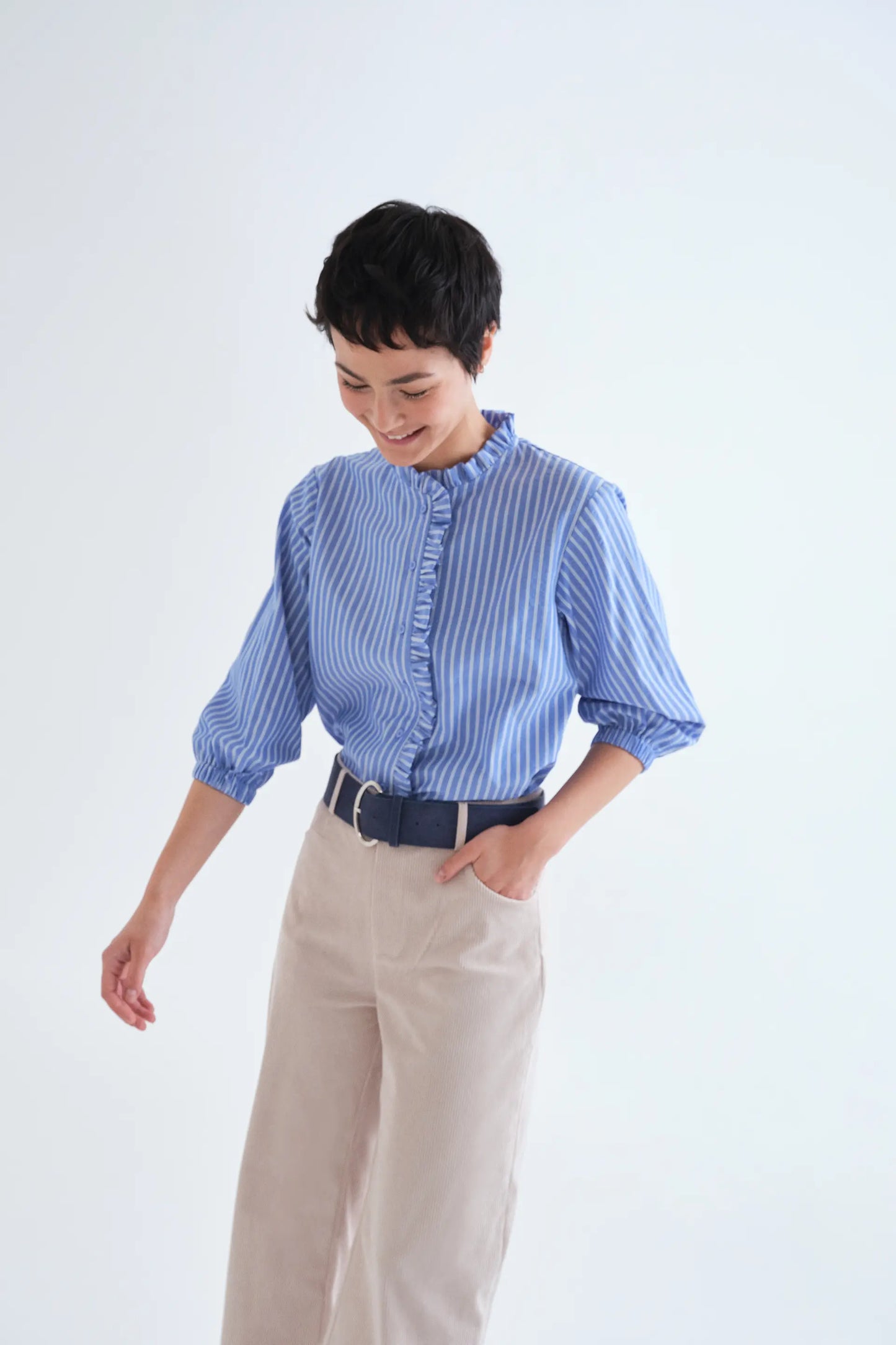 Cintura in ecopelle blu navy