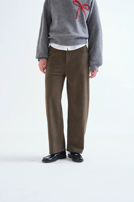 Pantalón de pana marrón oscuro